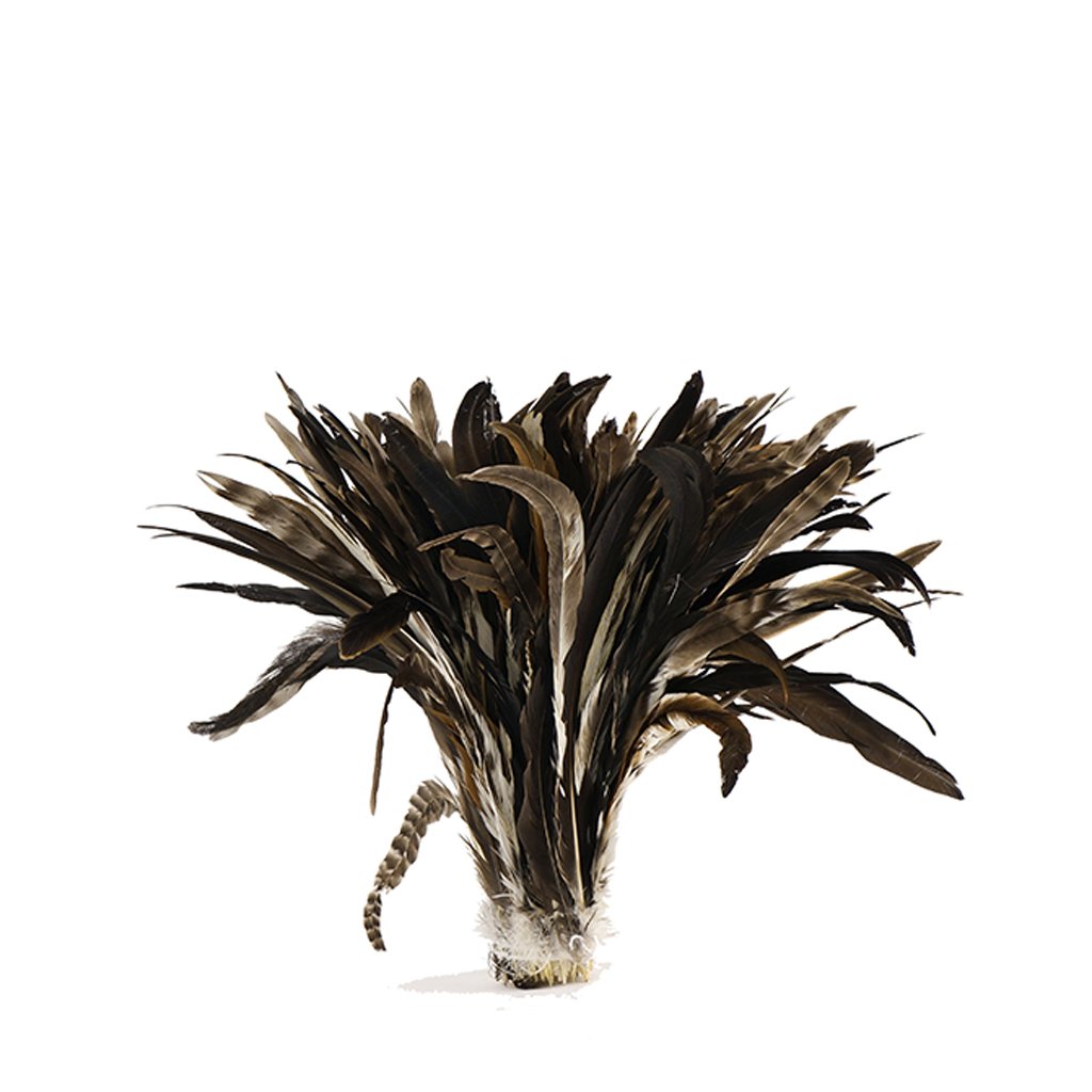 Natural Rooster Hackle Feathers for Fly Tying - 13-16
