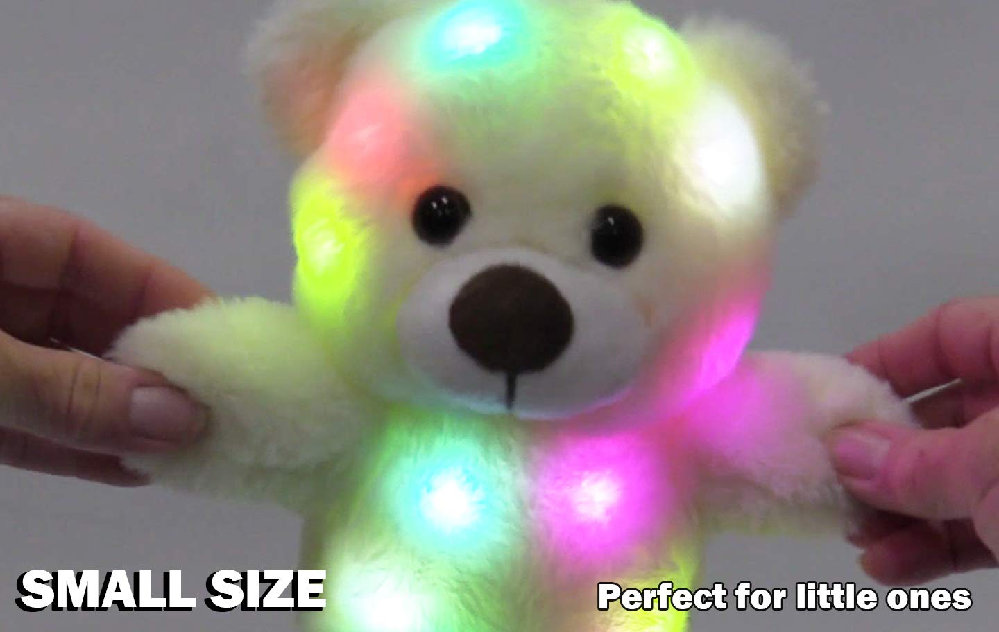 LED Light Up Stuffed Animal Plush Toy - Soft Glow Night Light for Kids, Boys & Girls (12