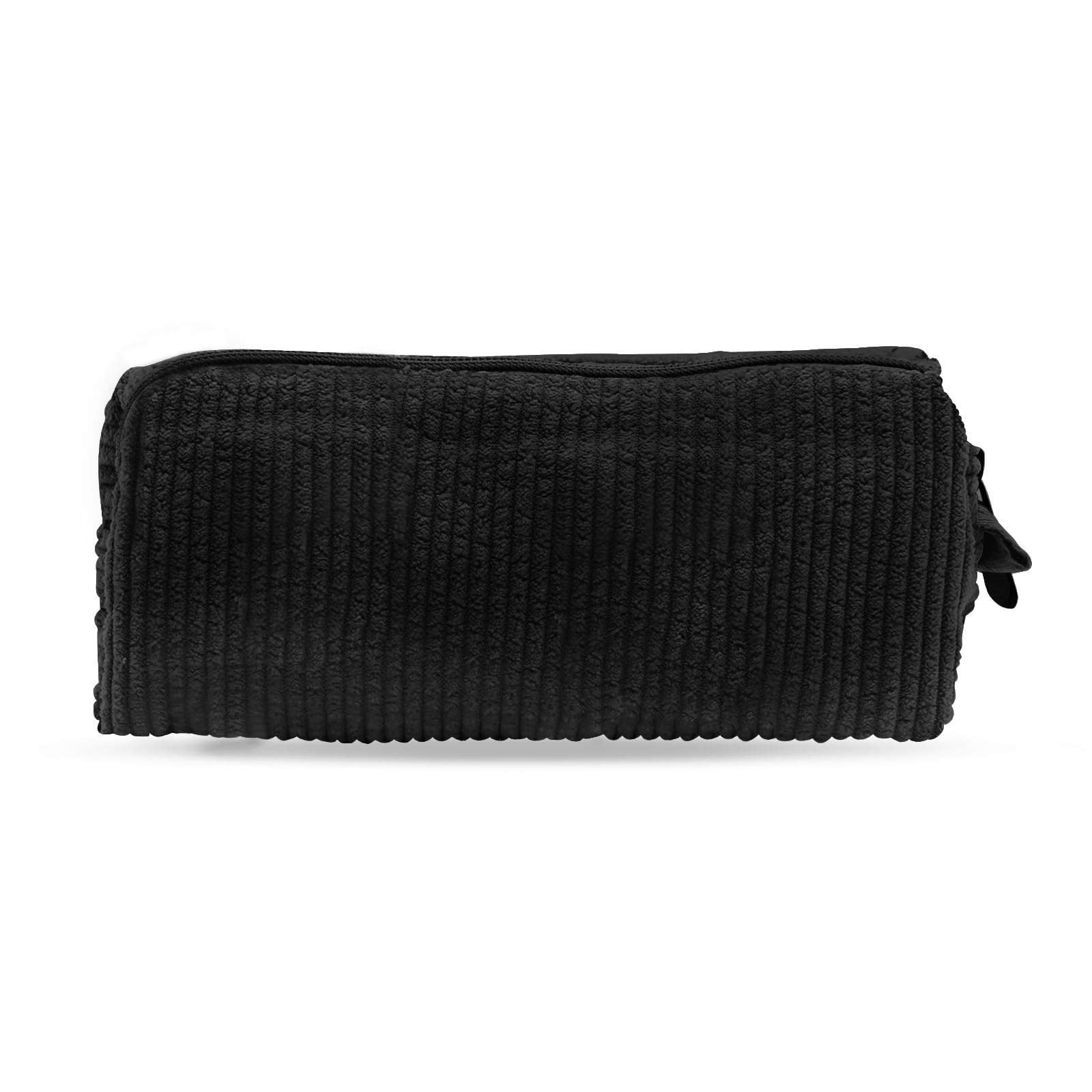 Boobeen Women's Corduroy Makeup Bag - Travel Cosmetic Organizer with Zipper, Small Purse Makeup Pouch for Girls, Cute Smiley Face Toiletry Bag | Perfect for Travel, Gym, Daily Use & Gift Giving