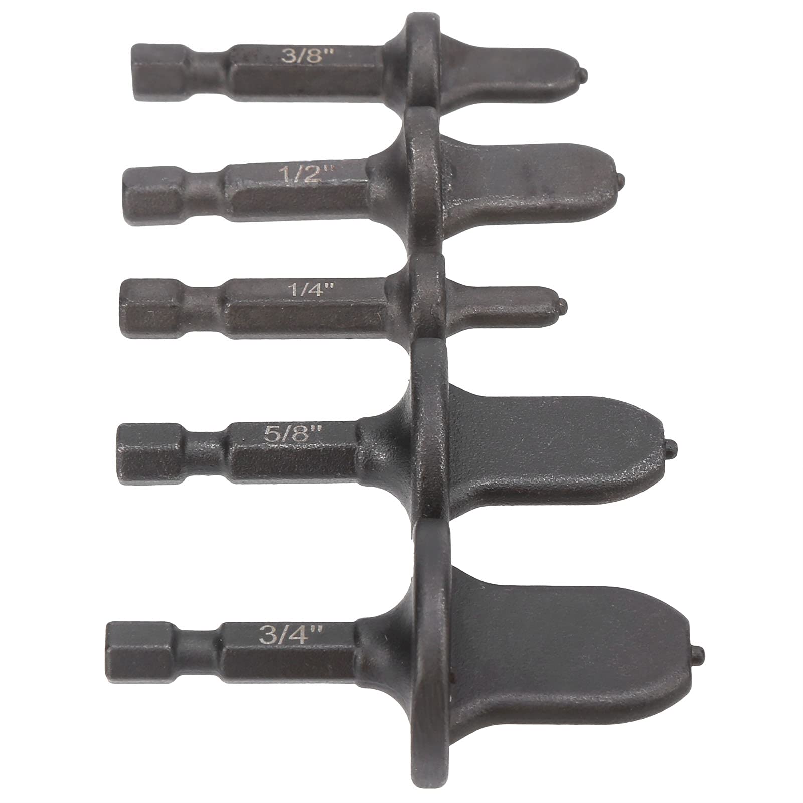 5Pcs High-Quality Bearing Steel Swaging Tool Drill Bit Set with Hex Handle - Perfect for HVAC, Air Conditioner Copper Tube Expansion & Plumbing Repairs - Durable Professional Grade Tools for Pipe Flaring and Swaging Applications
