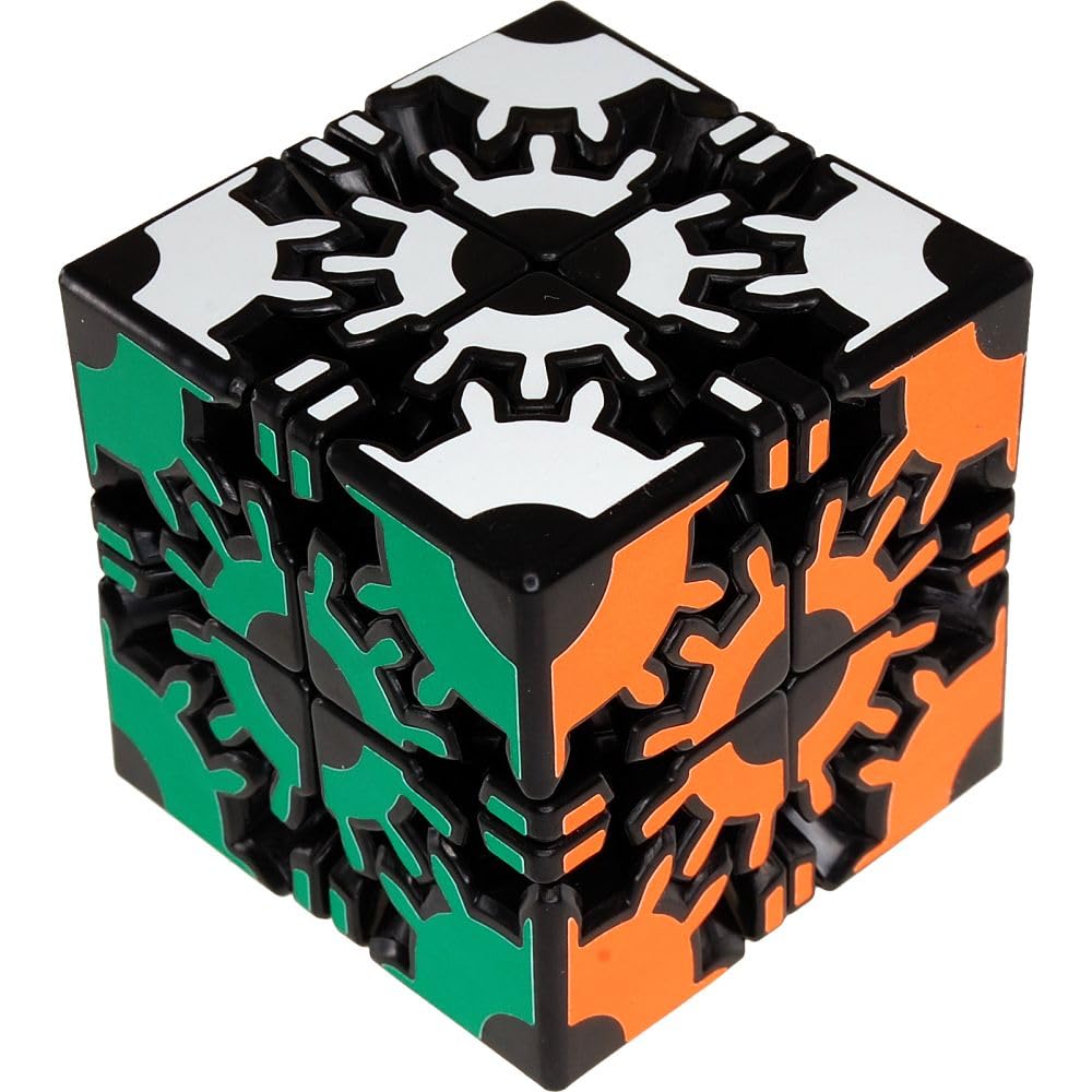 Meffert's David's Gear Cube Puzzle - Black Body Twist Speed Cube for Adults & Kids - Perfect for Brain Training, Stress Relief & STEM Learning