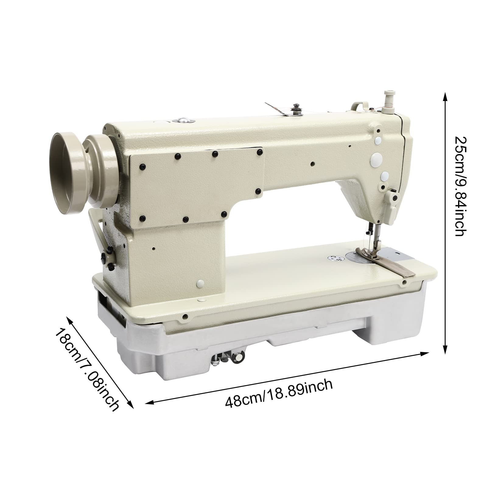 Industrial Heavy Duty Sewing Machine 6150 - High Speed Commercial Straight Stitch Flatbed Sewing Machine for Leather, Canvas, Rubber, Shoes, Boots, Bags & Doll Making - Perfect for Upholstery, Leathercraft & Shoe Repair Workshops