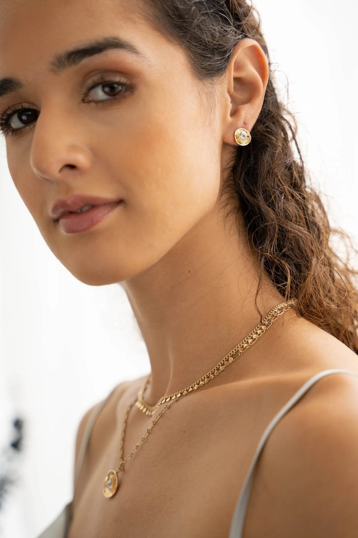 14K Gold Small Stud Earrings Set - Minimalist Tiny Hoop Earrings for Women - Perfect for Everyday Wear, Work & Special Occasions