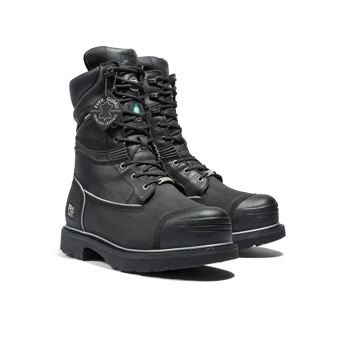 10 Inch Waterproof Steel Toe Work Boots with Met Guard & Sp Ins 400G - Black - Durable Safety Shoes for Construction, Mining & Outdoor Work