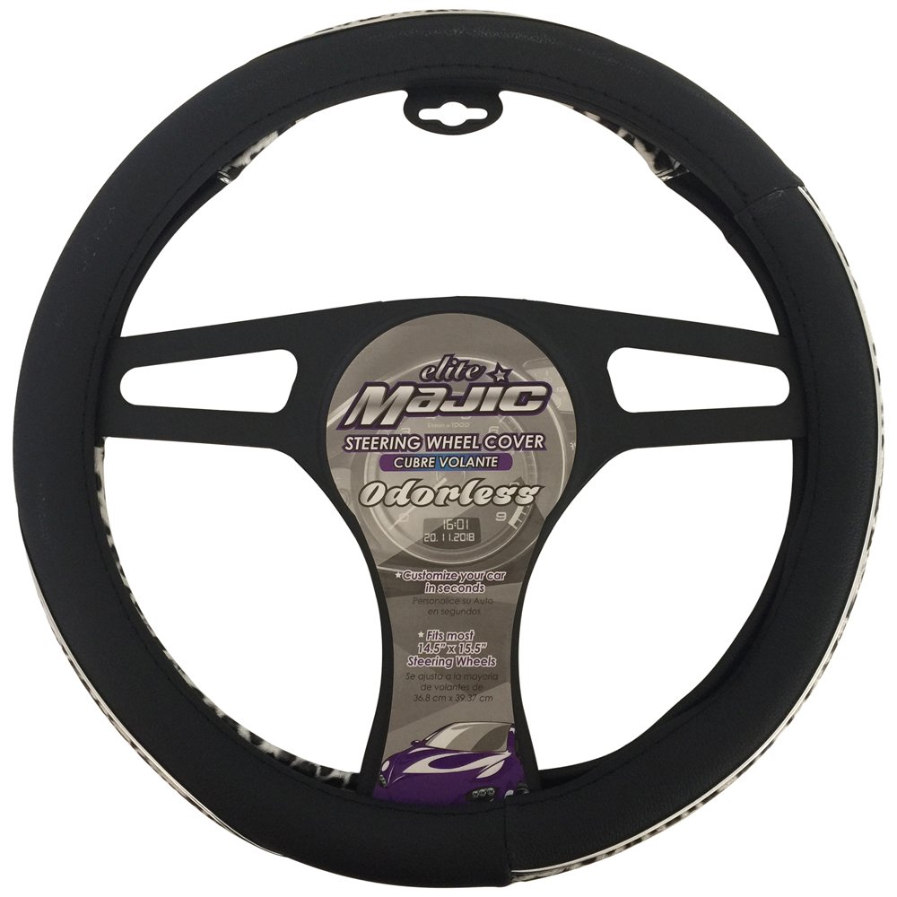 Premium Universal Steering Wheel Cover - Non-Slip Grip, All-Weather Comfort & Stylish Zebra Print Design - Perfect for Cars, Trucks & SUVs - Enhance Driving Comfort in Summer Heat or Winter Cold