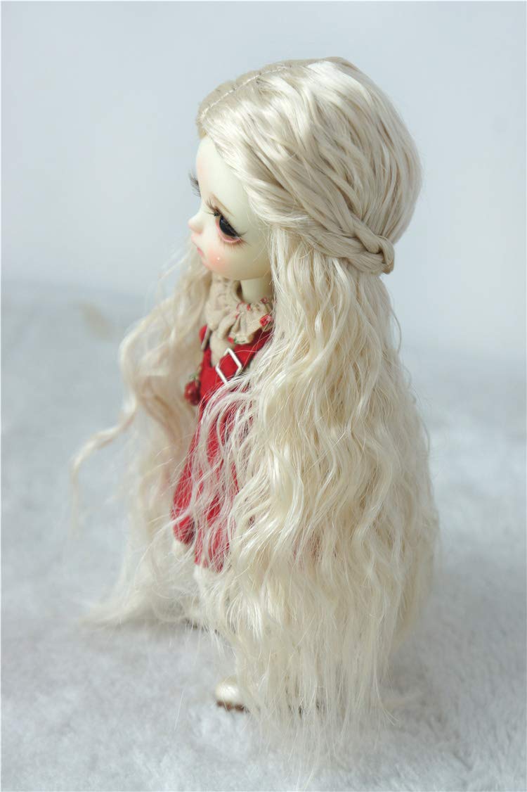 5-6inch Curly Princess BJD Wig - Blonde Synthetic Mohair for 1/8 Lati Dolls | Party & Cosplay