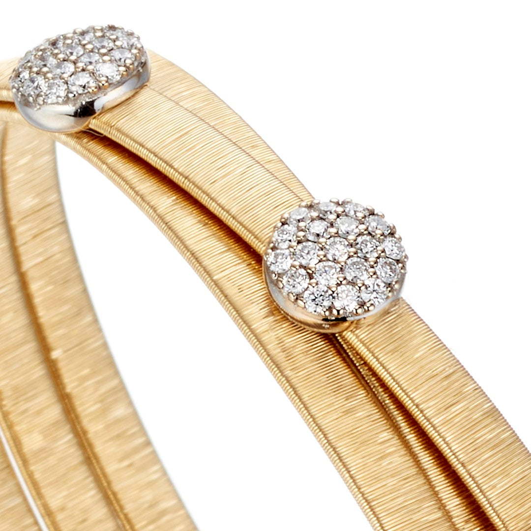 Elegant Diamond Triple Circle Bracelet for Women - 14K Gold Plated Stackable Bangle - Perfect for Weddings, Anniversaries & Special Occasions