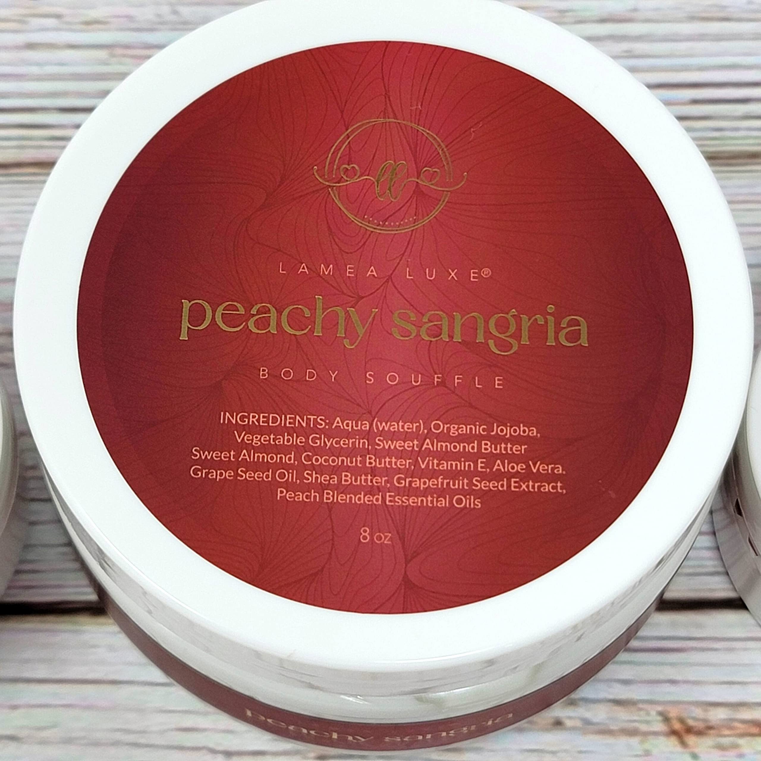All-Natural Moisturizing Body Butter for Dry Skin - Ultra-Light Hydrating Formula with Organic Ingredients for Women & Men | Peachy Sangria Scent | Perfect for Daily Skincare, Post-Shower Hydration & Gift Giving
