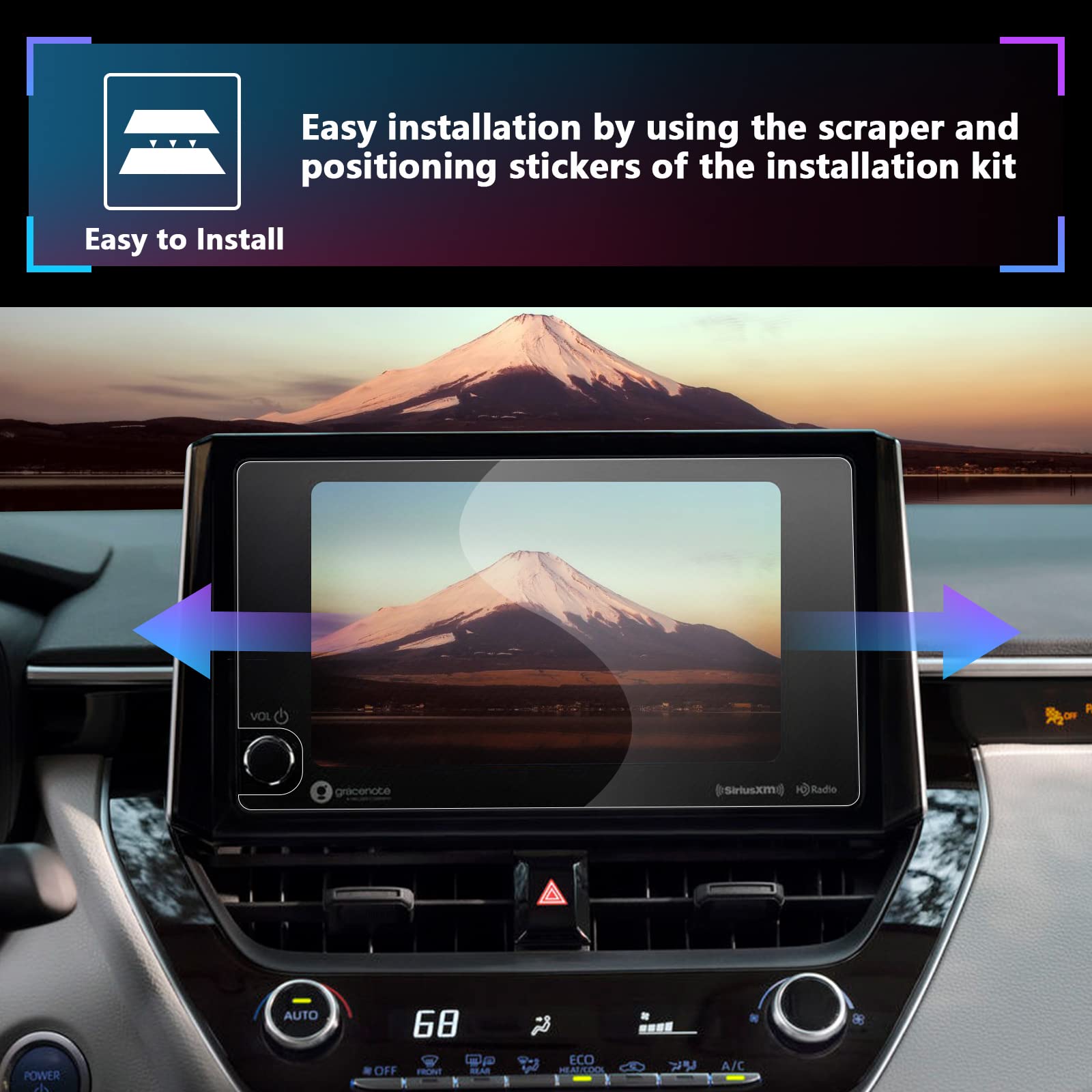 2023-2024 Toyota Corolla Cross & Corolla 8 Inch Touch Screen Protector - 2 Pack Nano Soft Film for GPS Navigation Display - Anti-Scratch & Bubble-Free - Perfect for Daily Driving & Road Trips