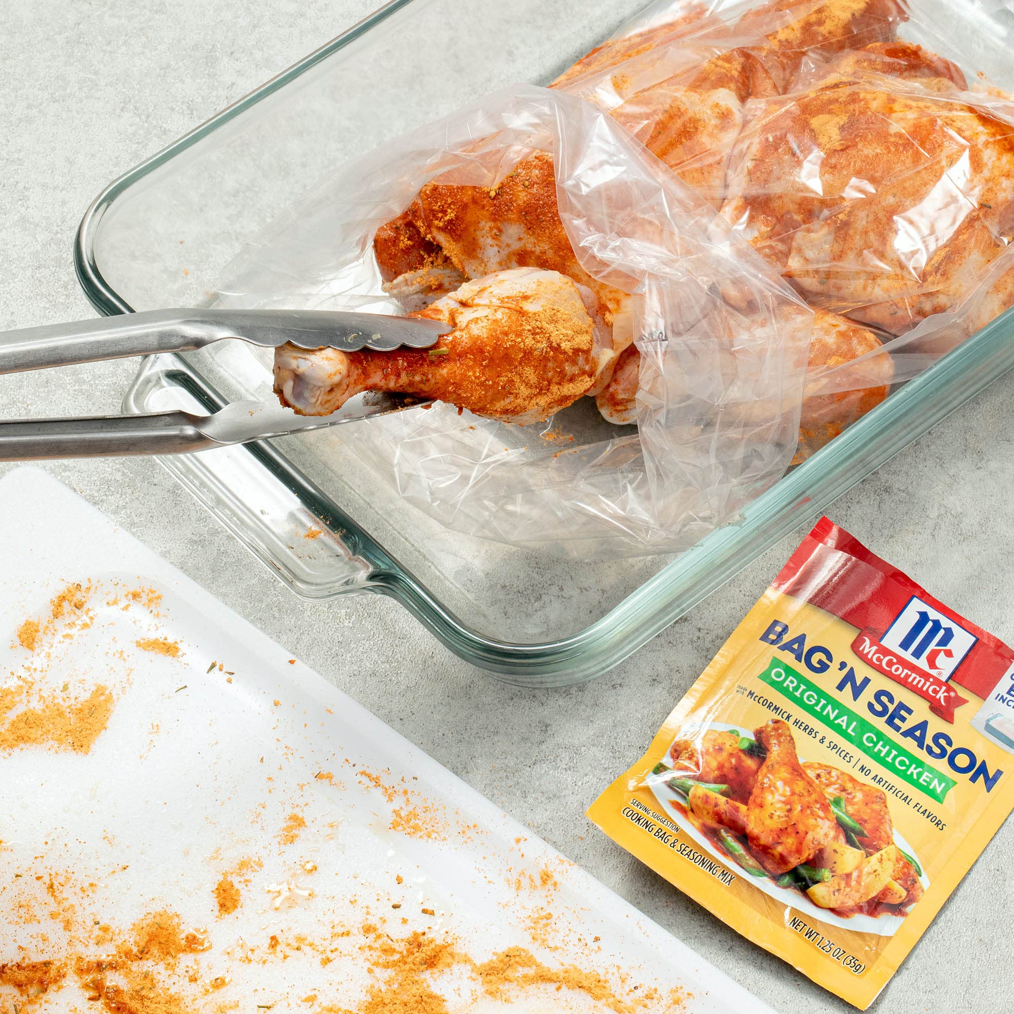 McCormick Bag 'n Season Original Chicken Cooking Bag & Seasoning Mix, 1.25 oz (Pack of 6) - Easy Oven-Baked Chicken Meal Solution for Busy Families & Quick Dinner Ideas
