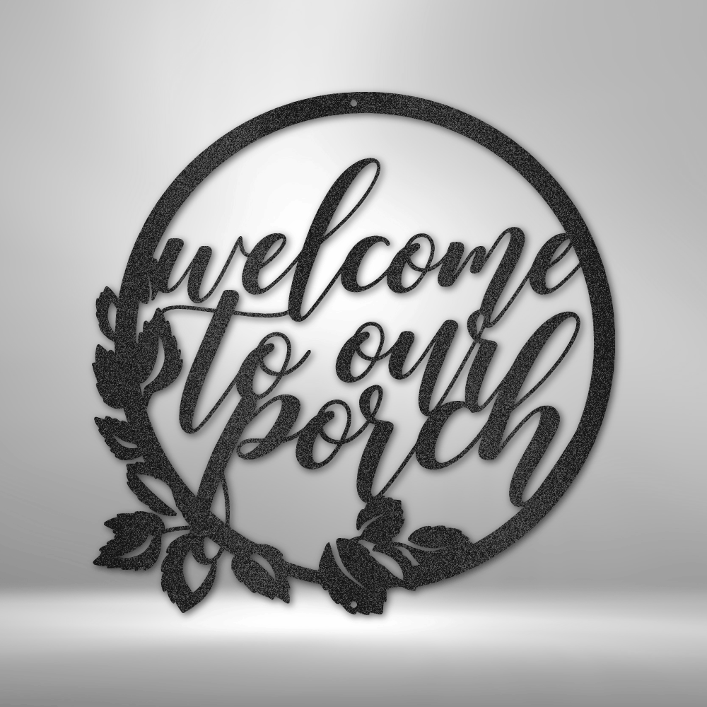 Custom Metal Porch Sign - Personalized Welcome Sign for Front Door Decor - Perfect for Home Entryway, Housewarming Gifts & Outdoor Decor