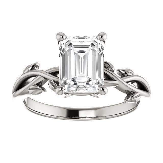 2 CT Emerald Cut Moissanite Engagement Ring Set for Women - VVS1 Colorless Wedding Bridal Ring Set, Diamond Alternative Promise Ring for Her - Perfect for Proposals, Anniversaries & Special Occasions