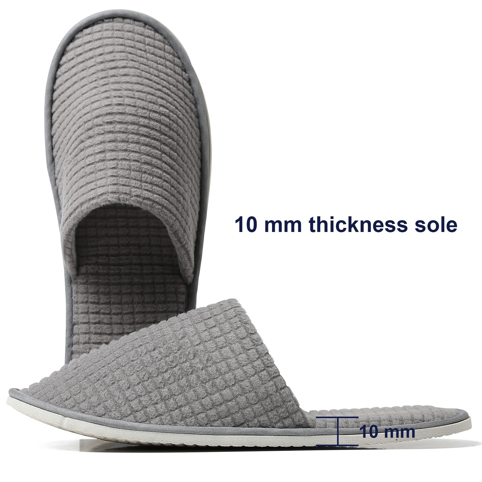 Premium Reusable Washable Unisex Spa Slippers - 6/12 Pairs Soft Comfort Hotel Slippers for Wedding, Party, Travel & Home Relaxation - Perfect for Hotels, Spas, Bridal Showers and Cozy Indoor Use