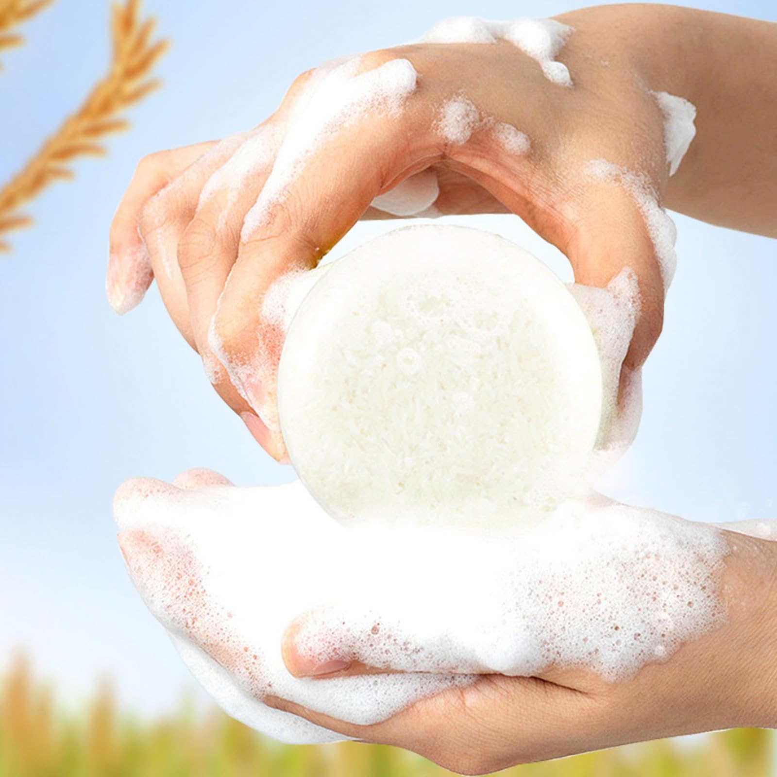 **Organic Rice Water Shampoo Bar for Hair Growth - All Natural Solid Shampoo with Deep Cleansing, Hydration & Moisture for Dry, Dull Hair - Strengthens & Nourishes Hair (2.12oz, Pack of 2) - Perfect for Travel, Gym & Eco-Friendly Hair Care**