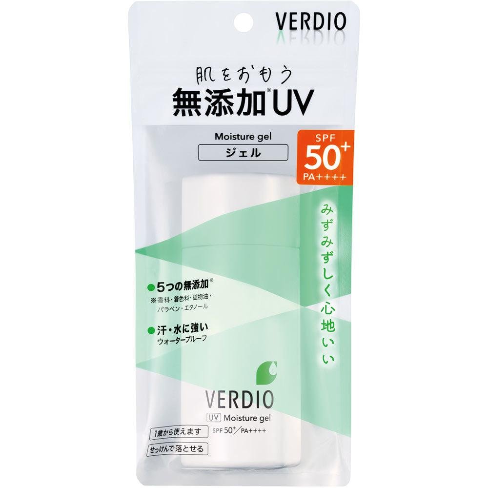 Omi Verdio UV Moisture Gel Soothing Cica Sunscreen SPF50+ PA++++ 80g - Lightweight Hydrating Sun Protection for Face & Body, Ideal for Daily Use, Outdoor Activities & Sensitive Skin Care