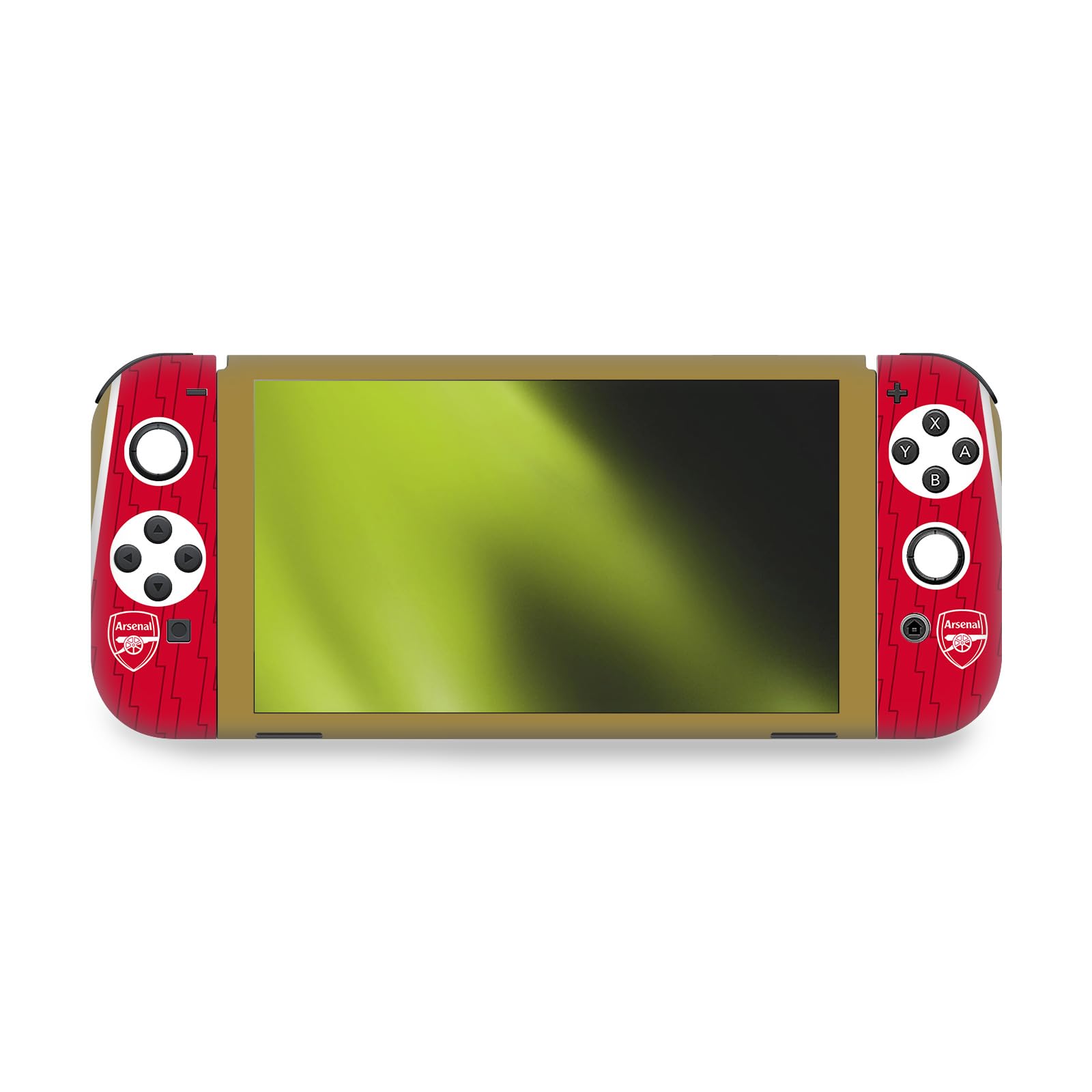 Official Arsenal FC Home Kit 2023/24 Vinyl Decal Sticker Skin Bundle - Compatible with Nintendo Switch OLED - Perfect for Gaming, Travel & Showcasing Team Pride