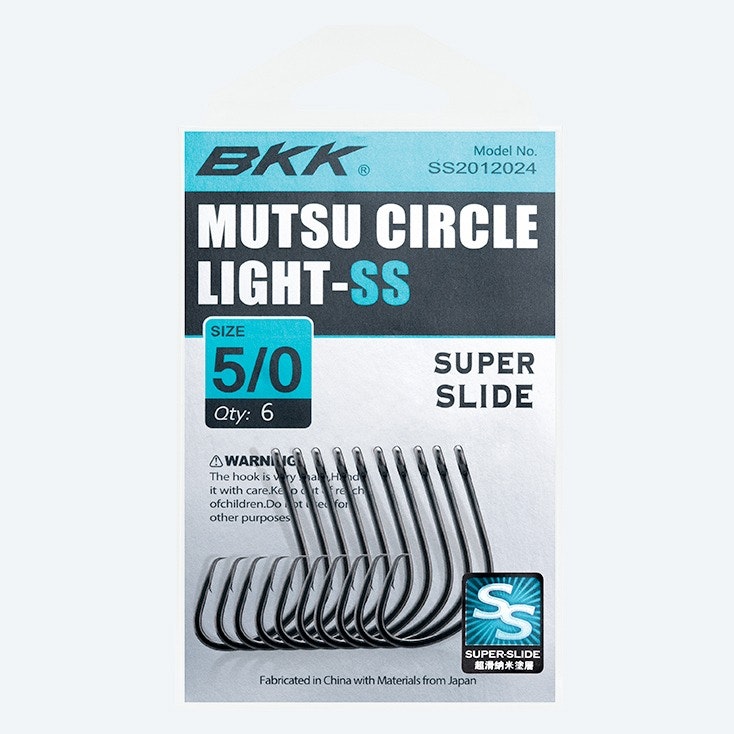 BKK SS Mutsu Circle Light Hook - Premium Stainless Steel Fishing Hook for Saltwater & Freshwater - Perfect for Bass, Trout, and Salmon Fishing