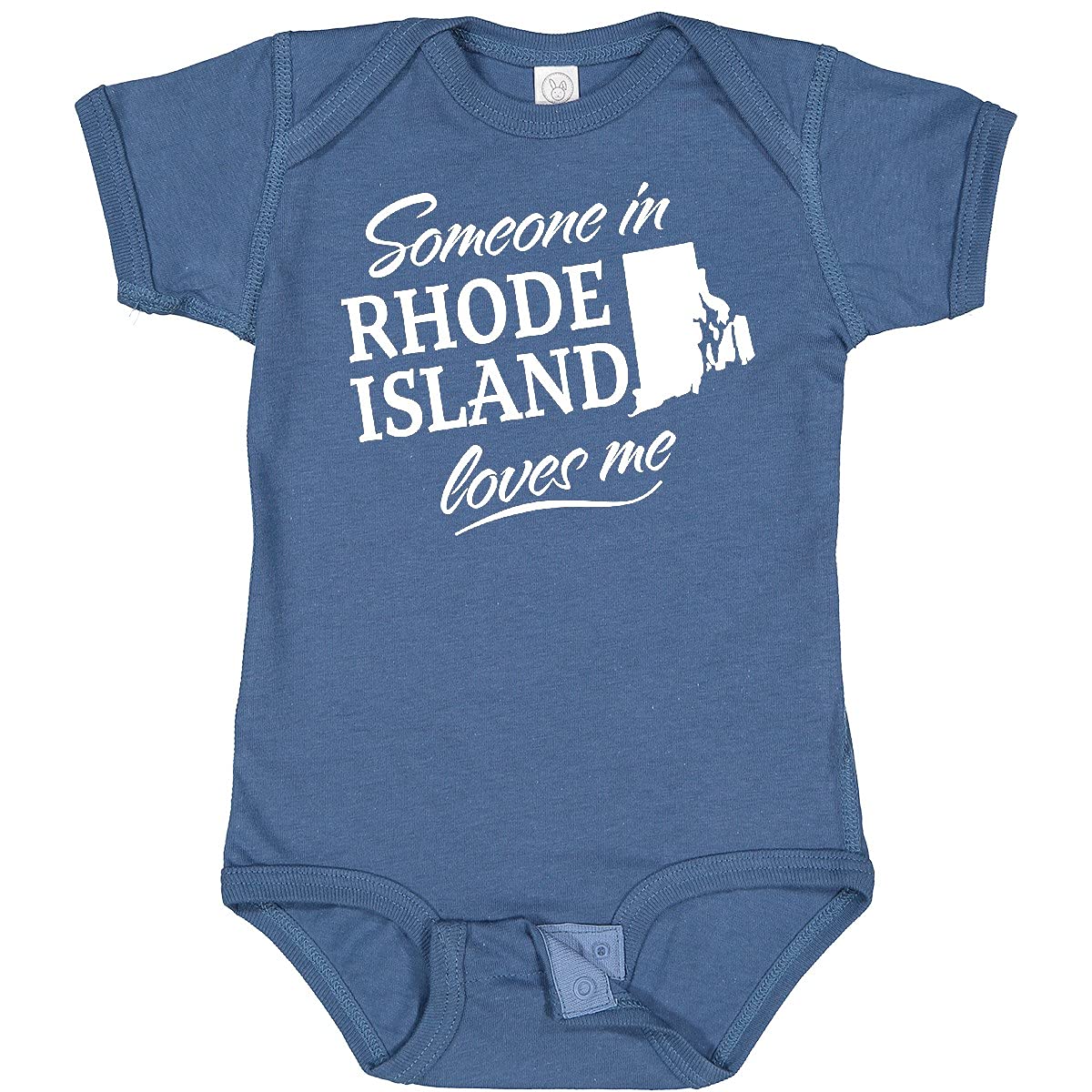 Inktastic Someone in Rhode Island Loves Me Baby Bodysuit - Cute Unisex Infant Onesie for Newborns & Toddlers - Perfect for Family Photos, Holidays & Gifts