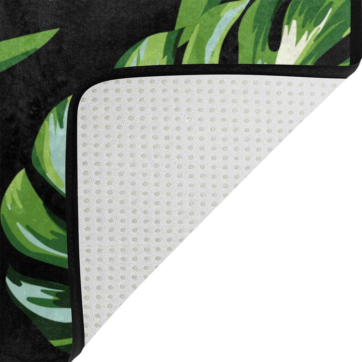 ALAZA Summer Green Monstera Leaves Tropical Area Rug 5'3