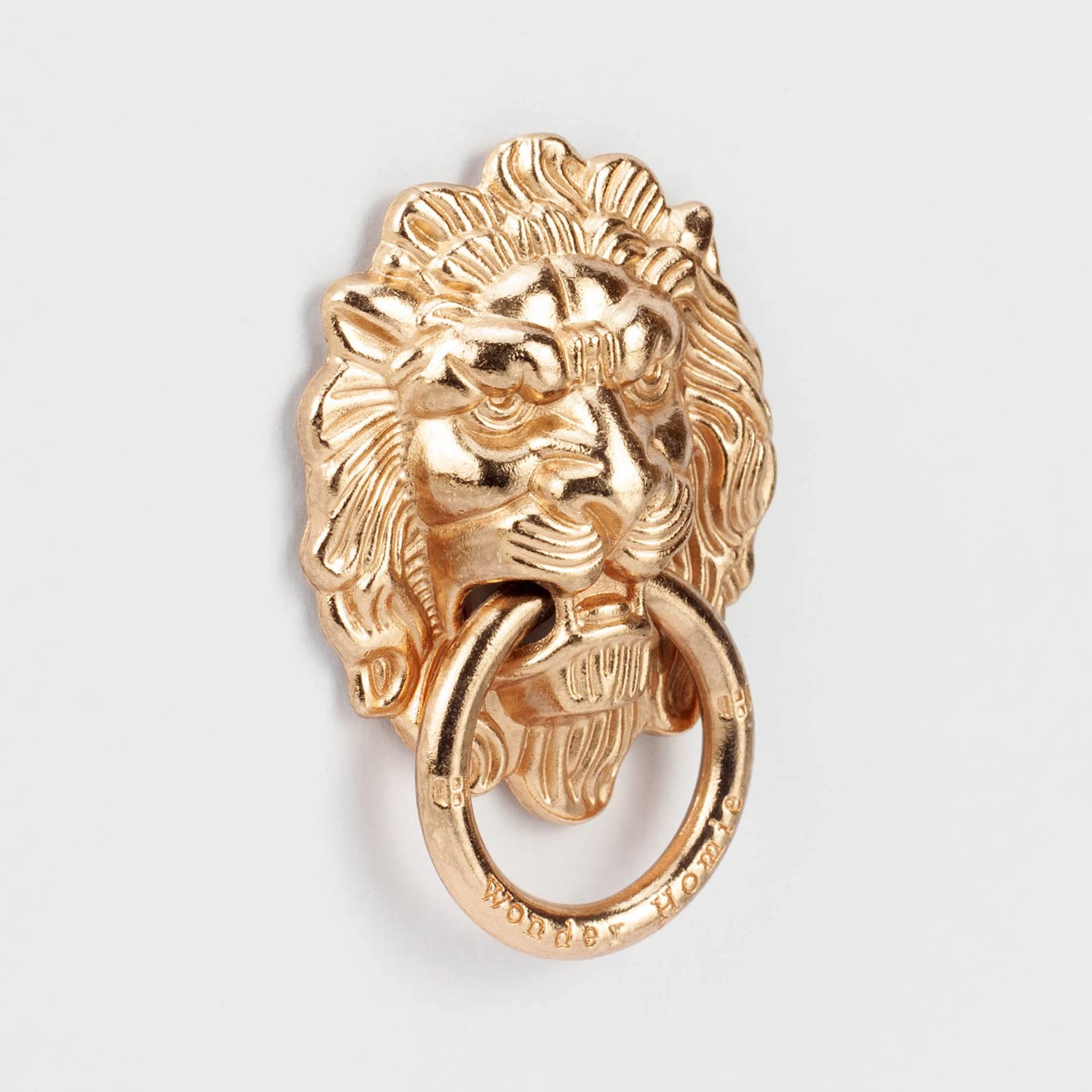 2 Pack Lion Head Cell Phone Ring Holder Stand - Polished Metal Phone Grip & Kickstand for iPhone, Samsung, Smartphones - Gold (Perfect for Selfies, Watching Videos & Secure Grip)