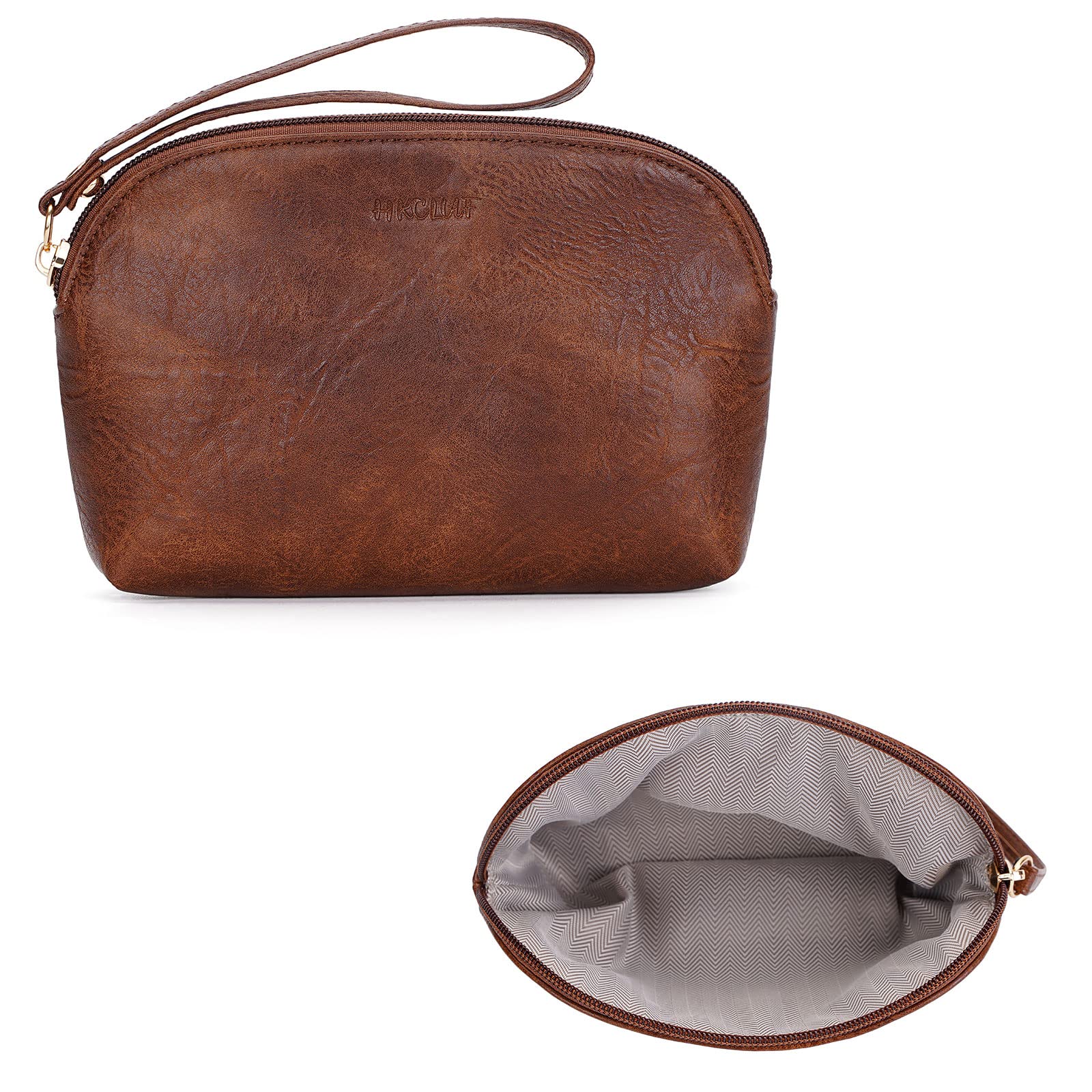 HKCLUF Women's Leather Crossbody Bag & Wallet Set - 2PCS Adjustable Shoulder Purse with Guitar Strap | Perfect for Travel, Shopping & Everyday Use