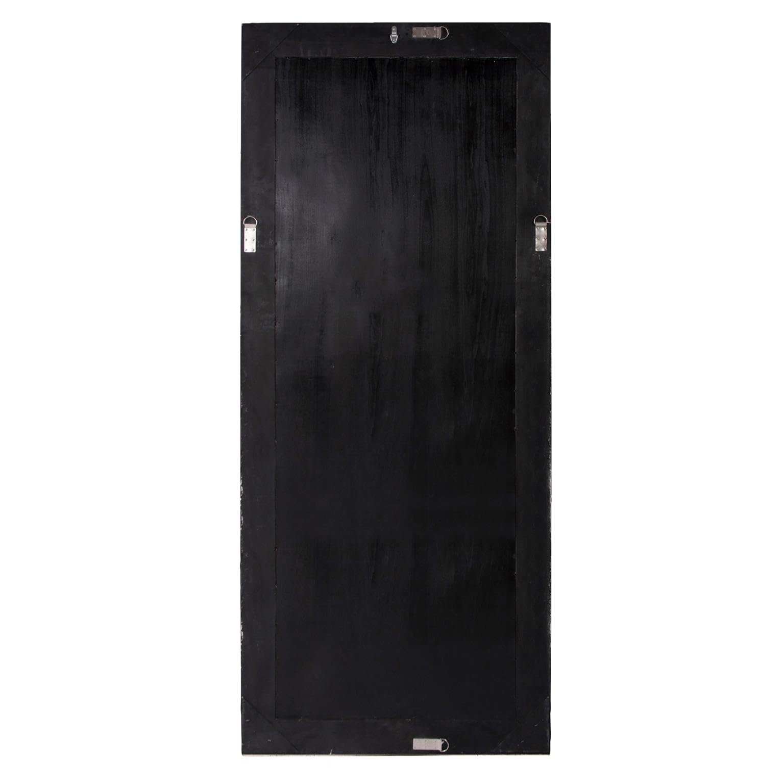 Howard Elliott Nickel Tall Delano Mirror - 34 x 82 Inch Large Full Length Standing Mirror with Stepped Design for Bedroom, Living Room, or Entryway Decor