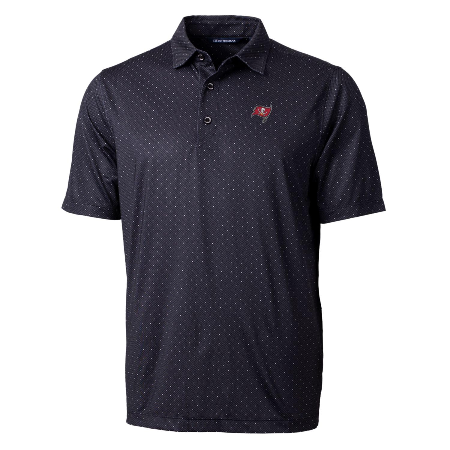 Cutter & Buck Men's NFL Pike Double Dot Print Stretch Polo Shirt - Breathable Moisture-Wicking Golf & Casual Wear for Sports Fans