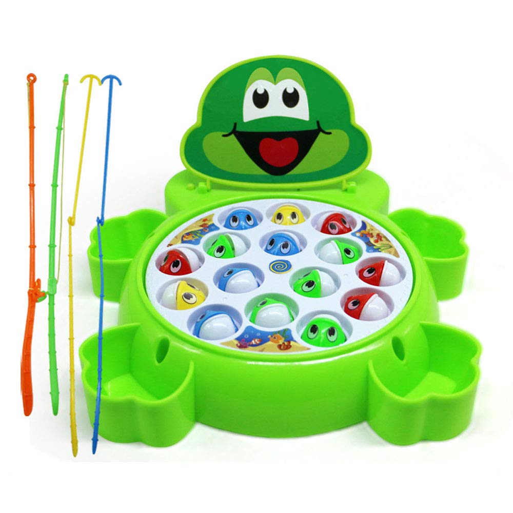 VARWANEO Kids Electric Fishing Game Toy - Interactive Rotating Fishing Set for Toddlers & Children | Fun Indoor & Outdoor Activity for Parties, Playtime & Learning