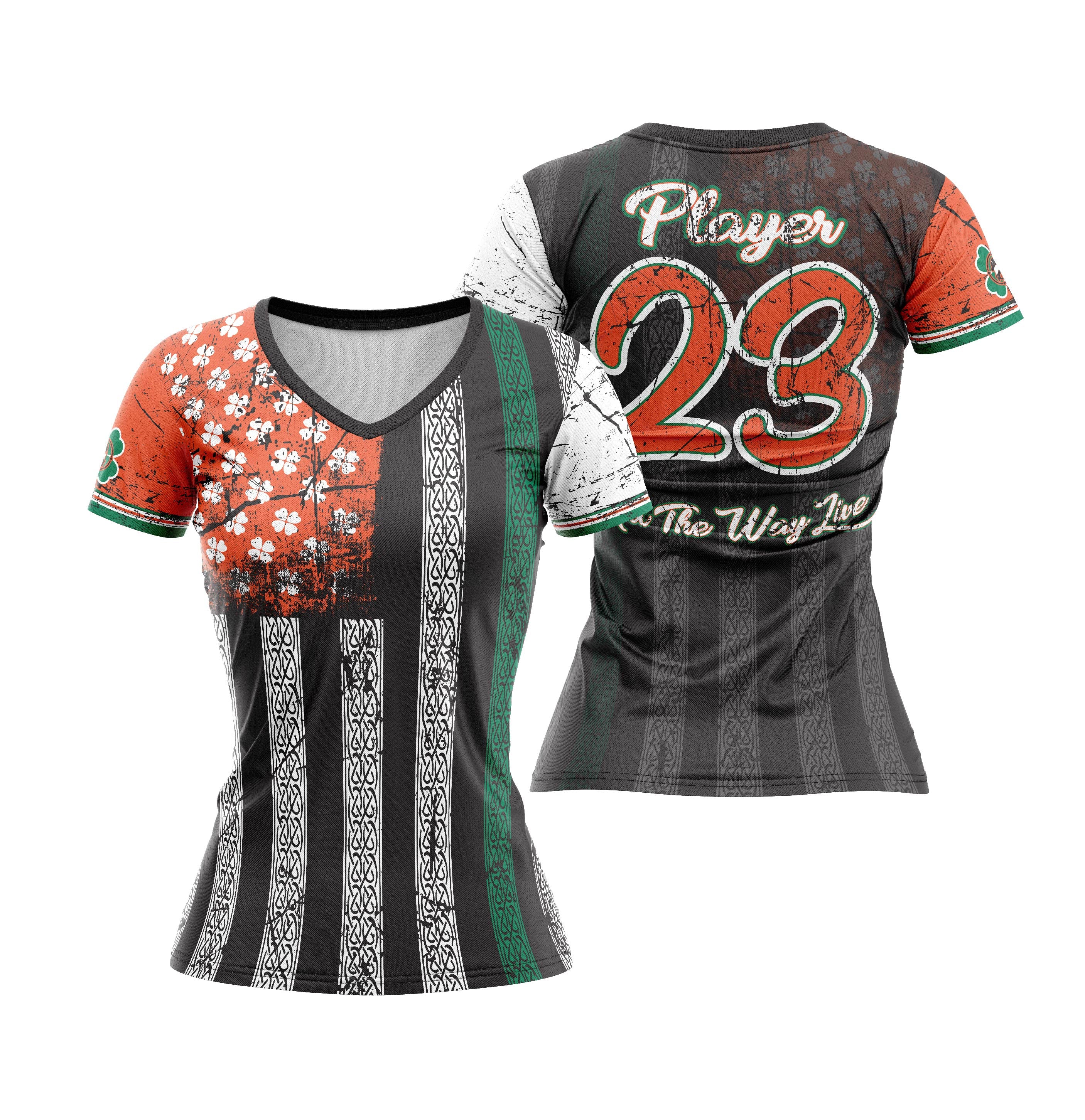 Shamrock Flag Women's Full Dye Jersey - Irish Pride St. Patrick's Day Apparel for Sports & Casual Wear