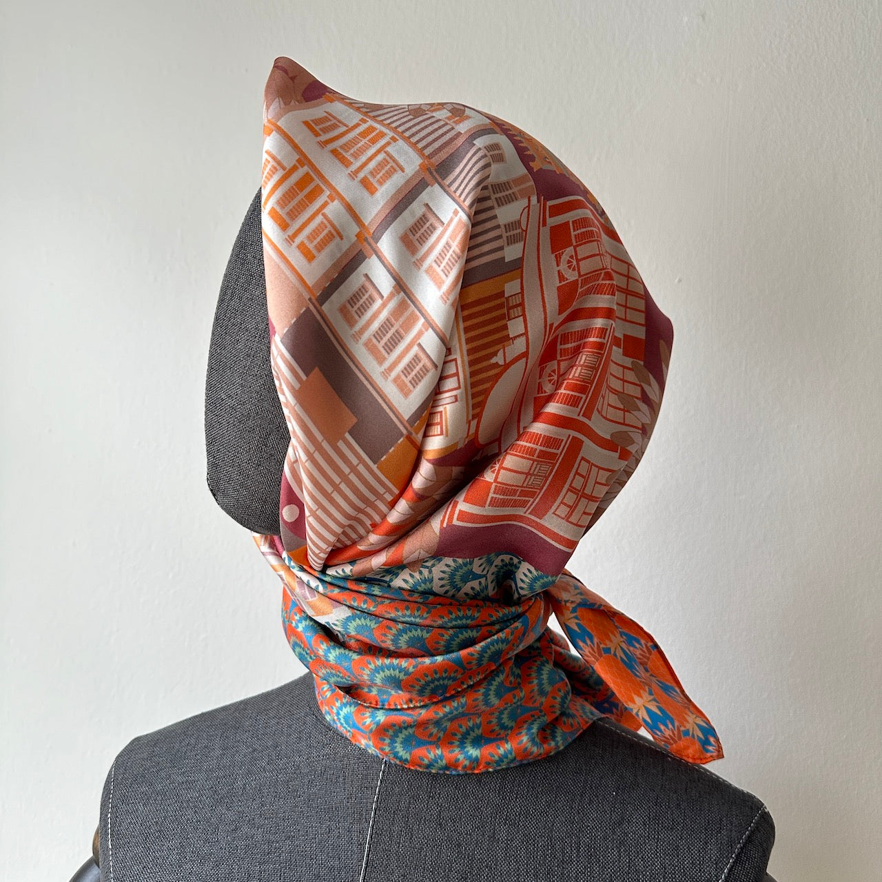 Luxury Silk Scarf for Women - Keong Saik Road Inspired Fashion Accessory - Perfect for Travel, Office & Special Occasions
