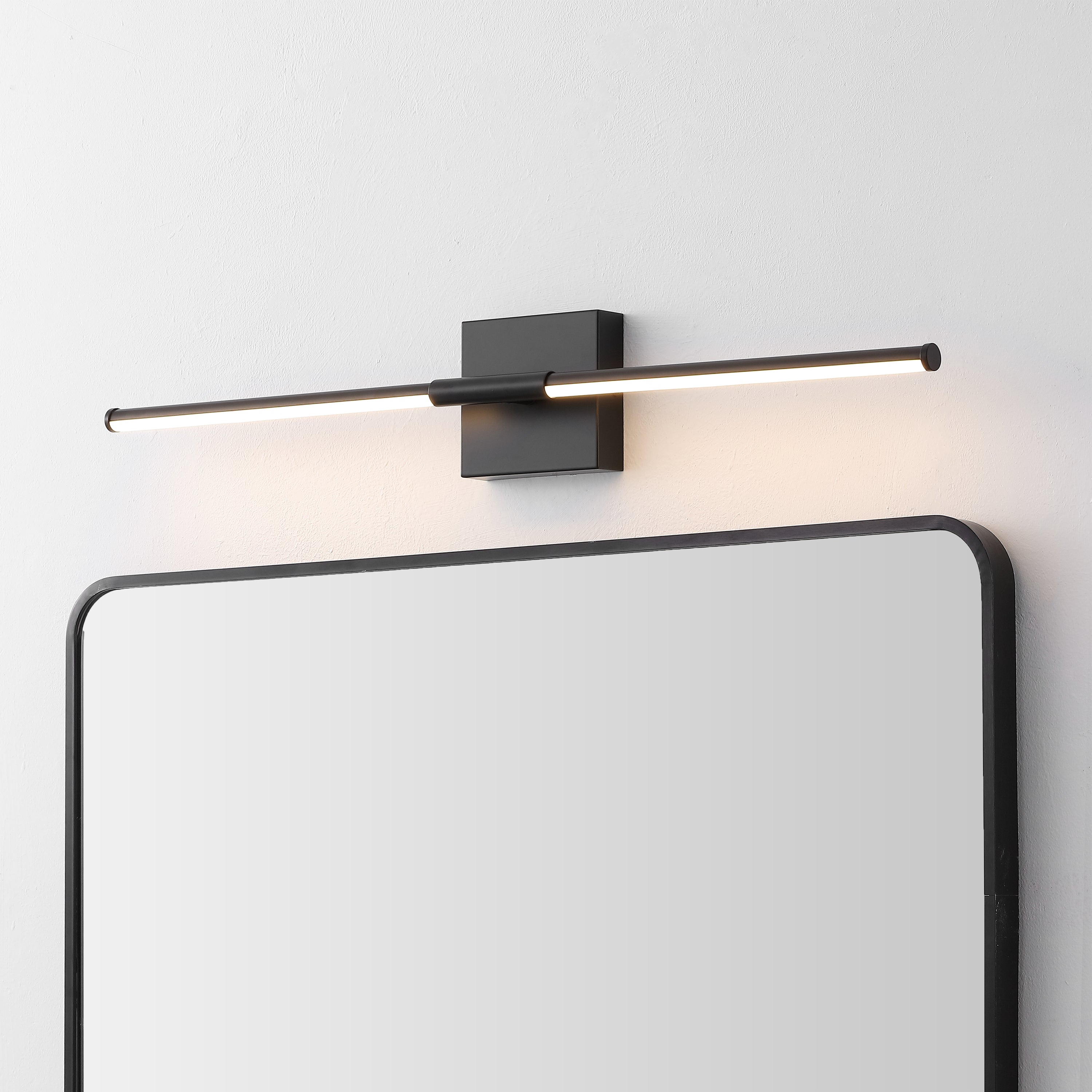 Dimmable LED Wall Sconce Light Fixture - 28 Inch Modern Metal Wall Light with Integrated LEDs for Bedroom, Living Room, and Hallway Lighting