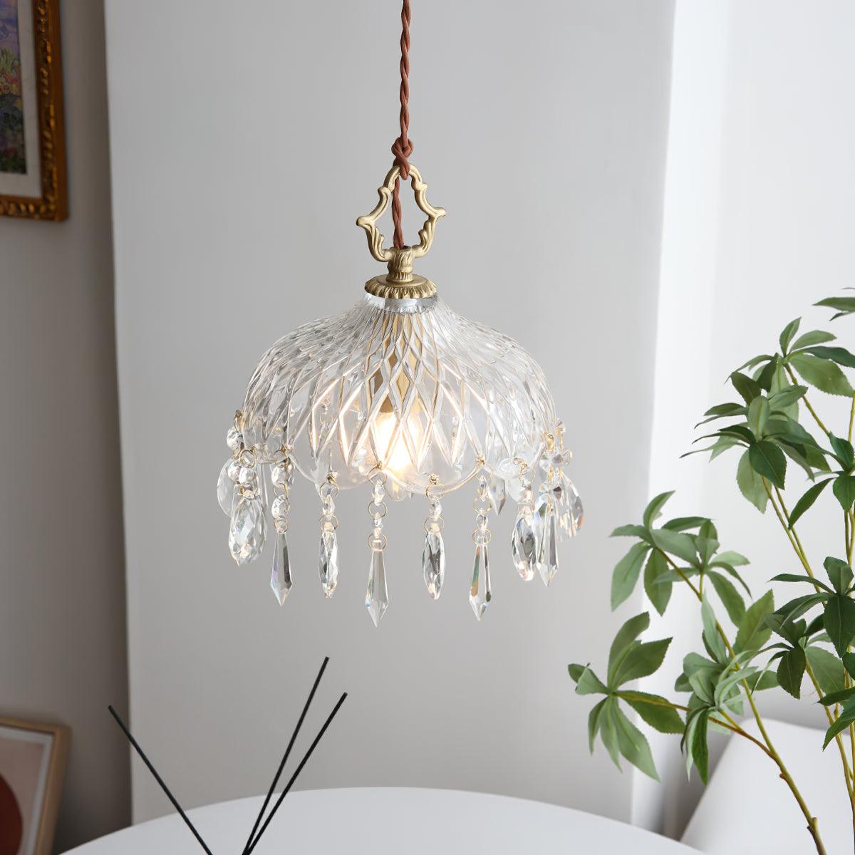 Modern Bowl Shade Pendant Lamp - Stylish Hanging Light Fixture for Kitchen Island, Dining Room & Bedroom Decor - Adjustable LED Ceiling Light with Wooden Accents