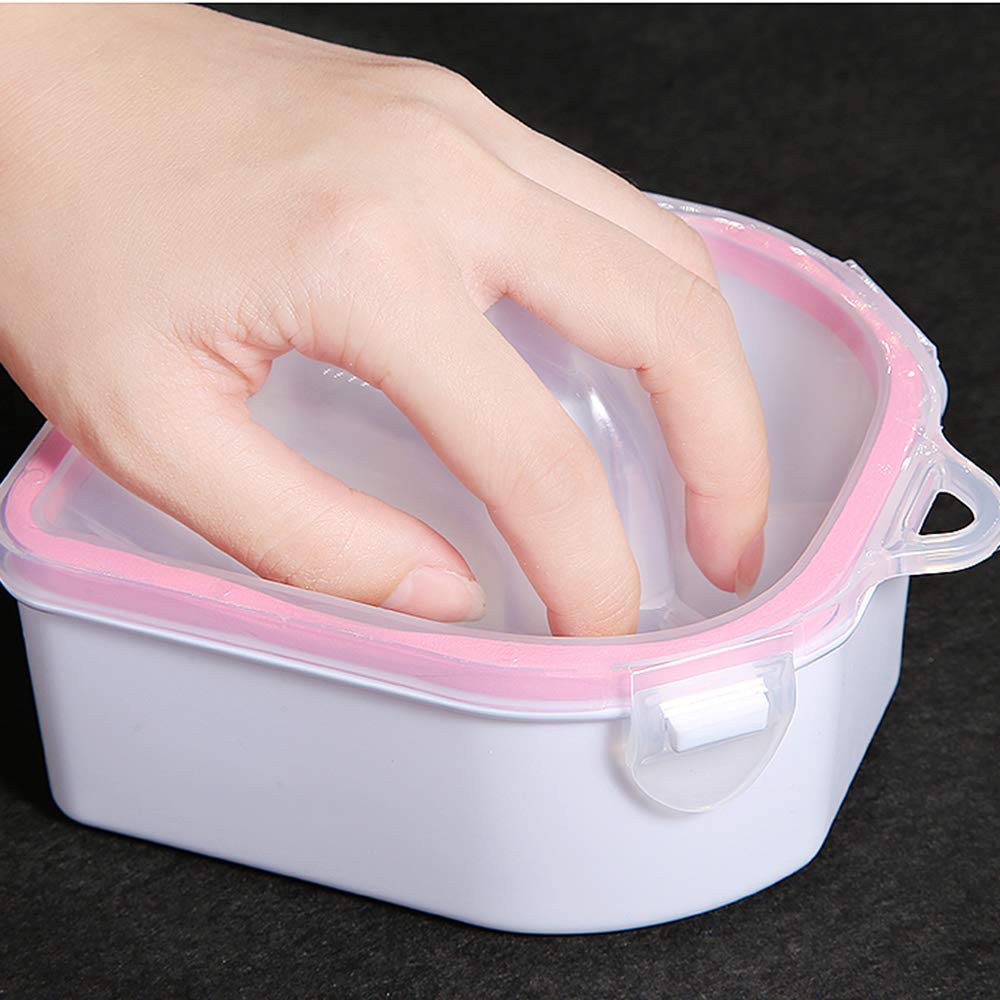 2Pcs Nail Soaking Bowls for Acrylic & Dip Powder Removal - Manicure Soak Off Trays with Acetone - Professional Nail Polish Remover Kit for Home & Salon Use - Perfect for Gel, Acrylic Nails and DIY Manicures