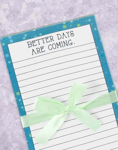 Better Days Shopping List Pads - 50 Sheets Per Pad, Tear-Off Notepads for Grocery Lists & Errands - Perfect for Kitchen, Office & Home Organization (Pack of 3)