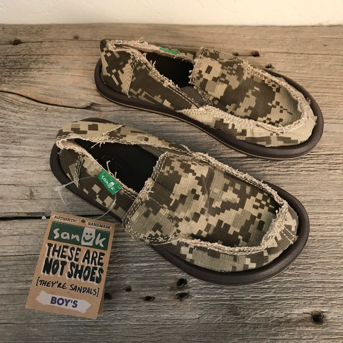 Boys Sanuks VAGABOND BOYS Digital Print Slip-On Shoes - Comfortable Casual Sneakers for Kids, Boys & Toddlers | Perfect for School, Playground & Everyday Wear