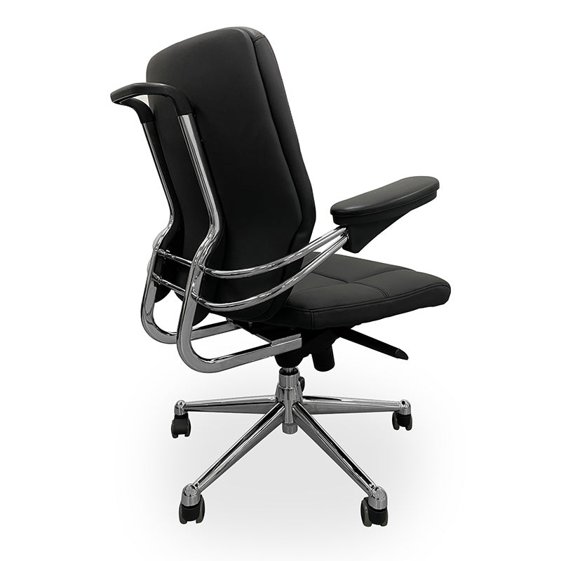 Premium Black Executive Office Chair - Ergonomic High Back Leather Chair for Home & Office Workspace, Conference Room, Gaming Desk - Adjustable Lumbar Support & Swivel Base