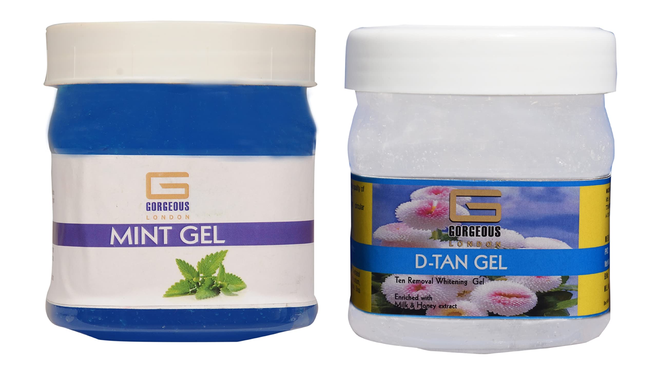 Premium London Diamond Gel & D-Tan Gel Combo Set (2 x 450ml) - Professional Skin Brightening & Tan Removal for Spa, Salon & Home Use