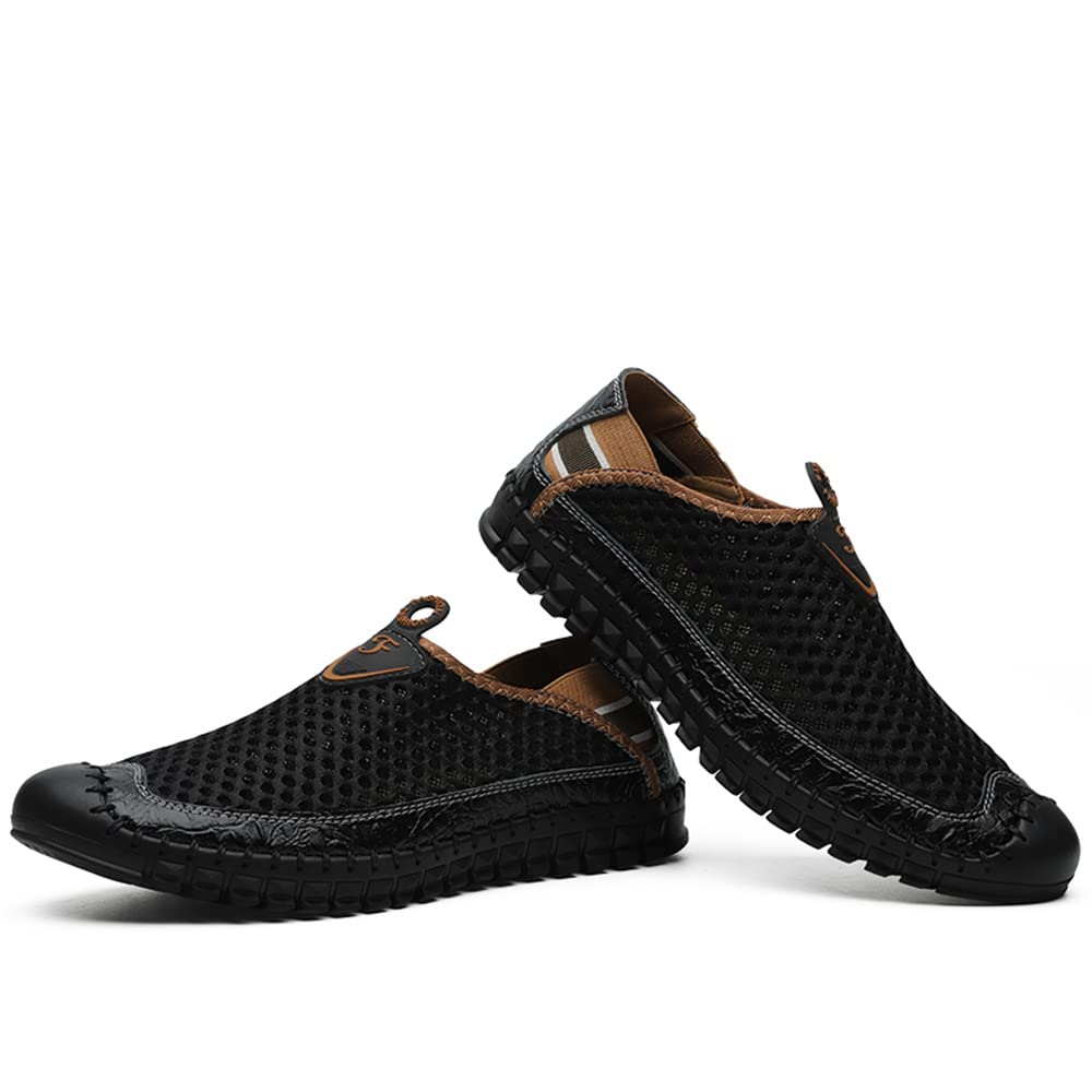 Men's Water Shoes - Quick-Dry Mesh Slip-On Loafers for Beach, Pool & Outdoor Activities | Lightweight Walking Shoes for Swimming, Boating & Travel