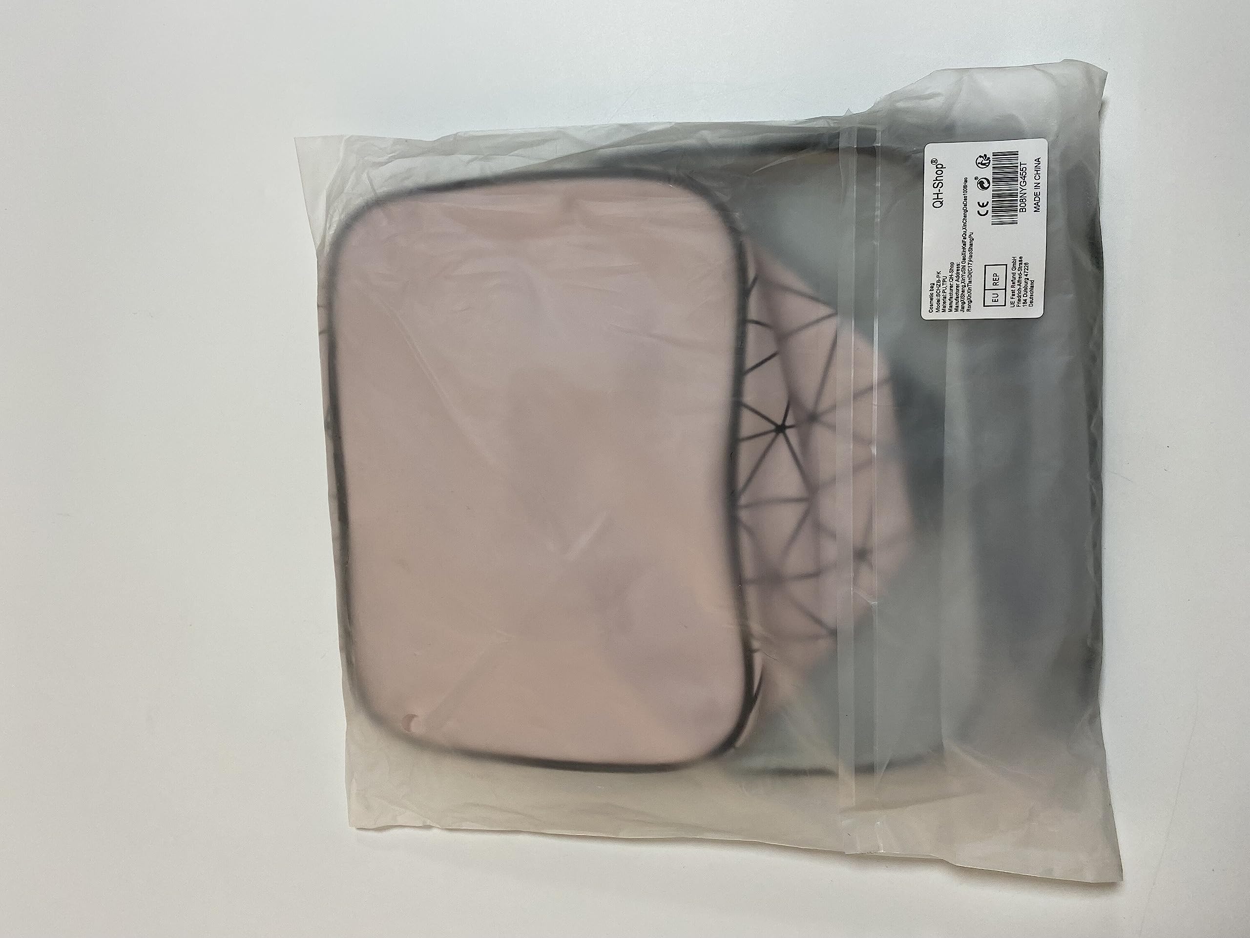 Waterproof Double Layer Makeup Bag - Travel Cosmetic Case for Home, Swimming & Business Trips (Pink)