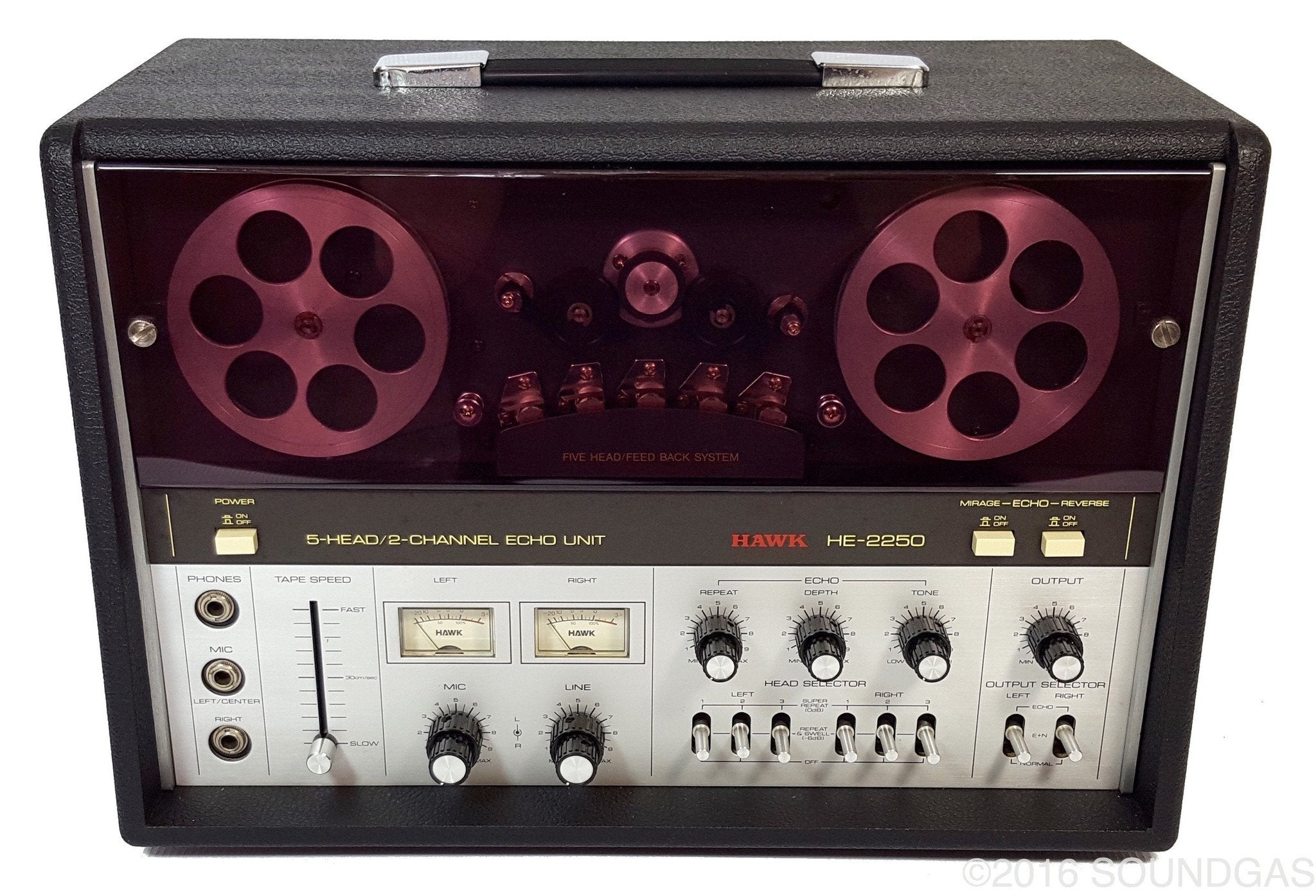 Hawk HE 2250 Professional 5-Head 2-Channel Karaoke Echo Machine - Perfect for Home Singing, Parties & Live Performances