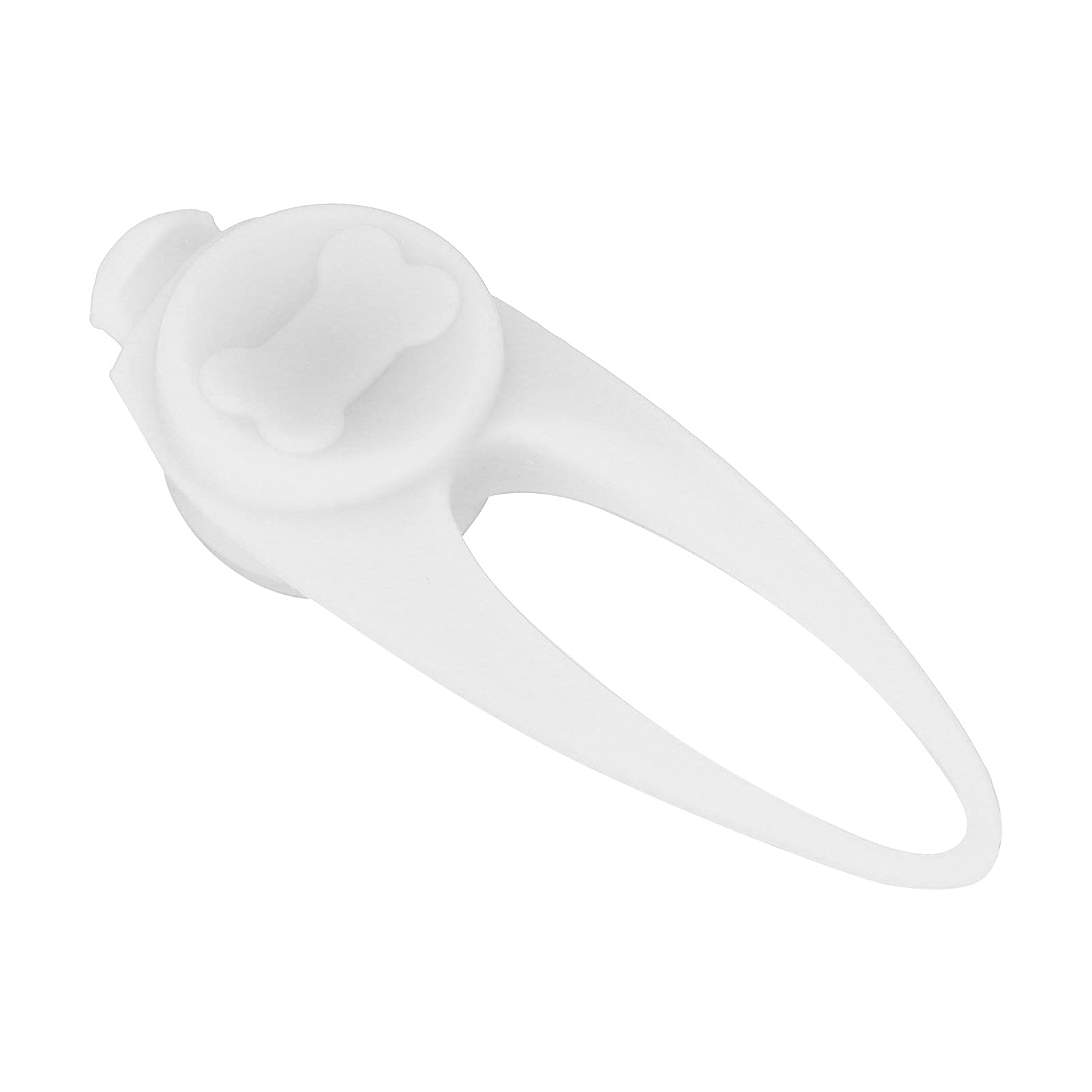 LED Dog Collar Light with Silicone Pendant - Clip-On Safety Light for Night Walking (White) - Perfect for Evening Walks, Jogging & Outdoor Adventures