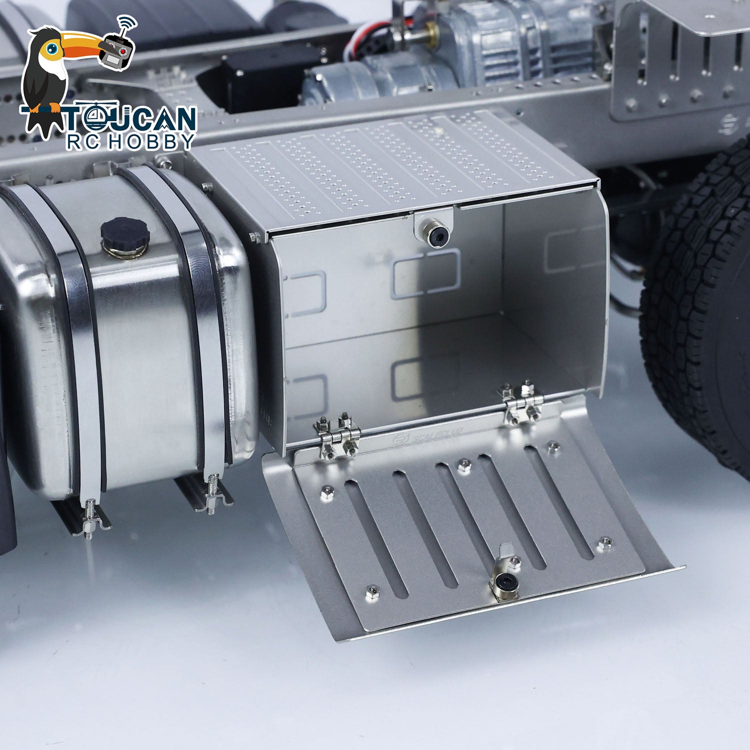 1/14 Scale RC Tractor Truck Metal Chassis - 6x6 3-Speed Transmission with Differential Lock Axles for Remote Control Car Model 3363 | Perfect for Off-Road Crawling, Construction Site Play & RC Vehicle Enthusiasts