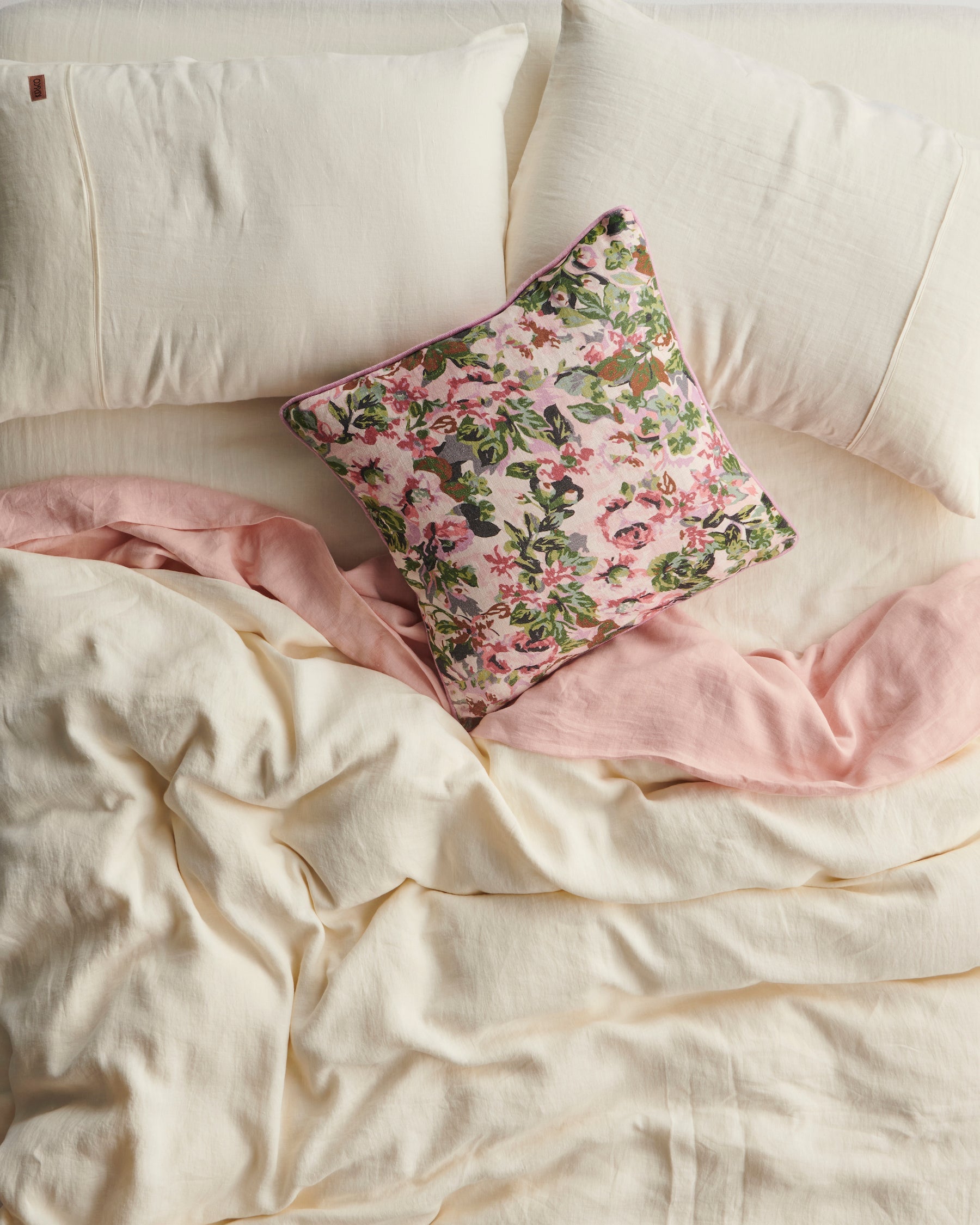 Cloud Dancer Linen Quilt Cover Set - Breathable & Soft Bedding for All Seasons - Perfect for Master Bedroom, Guest Room & Vacation Homes (Queen/King Size, USA Shipping)