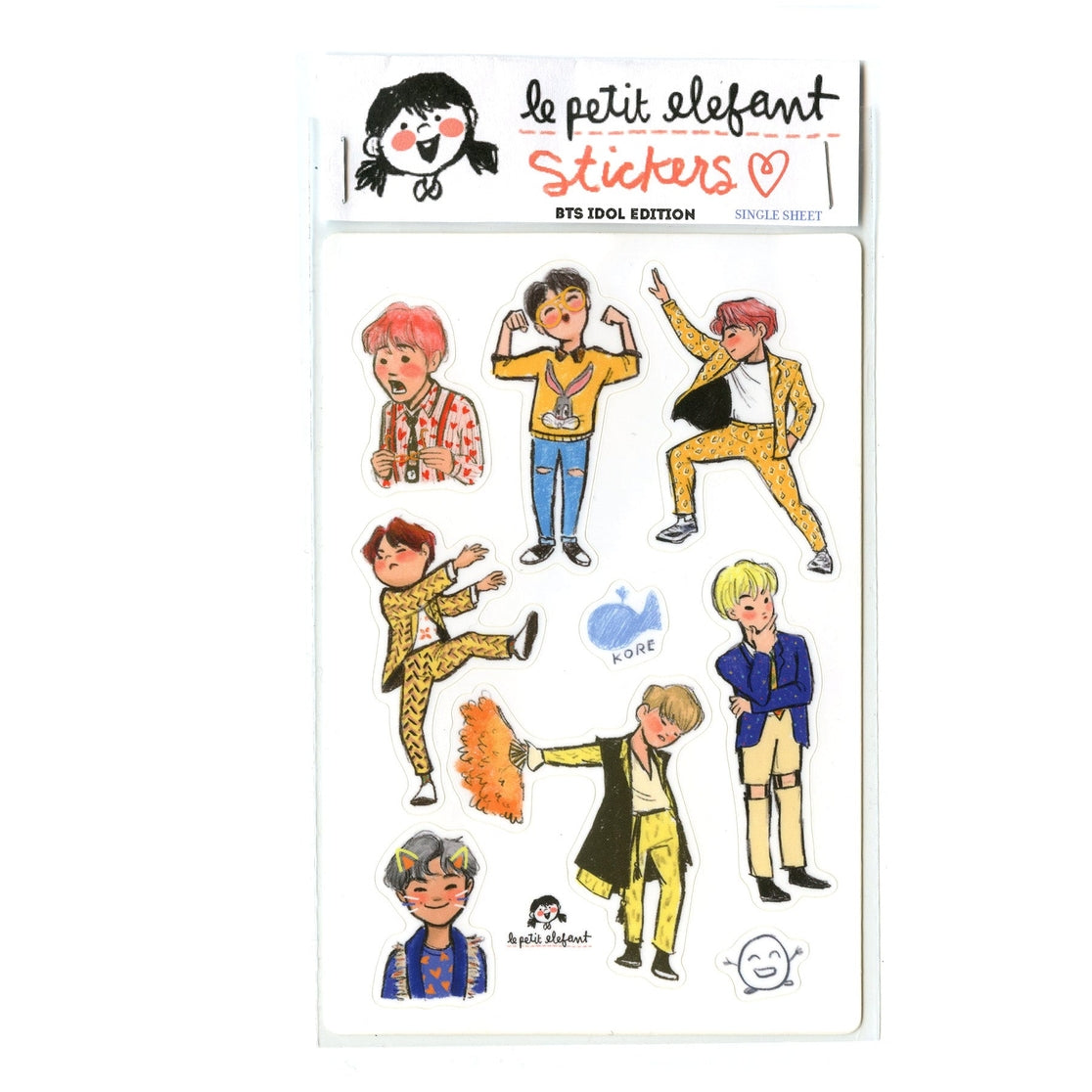 BTS K-Pop Stickers - 50-Piece Idol Sticker Sheet for Fans, DIY Scrapbooking, Journals, Laptops & Phone Decoration - Waterproof Vinyl Stickers for Teens & K-Pop Collectors