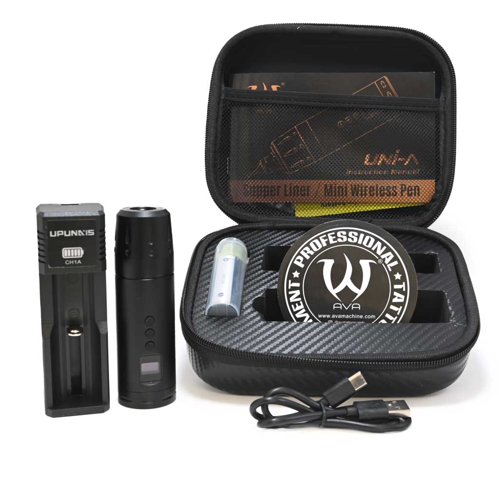 AVA UNI A 4.2mm Wireless Tattoo Pen Machine - Professional Cordless Tattoo Kit for Artists, Permanent Makeup & Body Art - Perfect for Home & Studio Use
