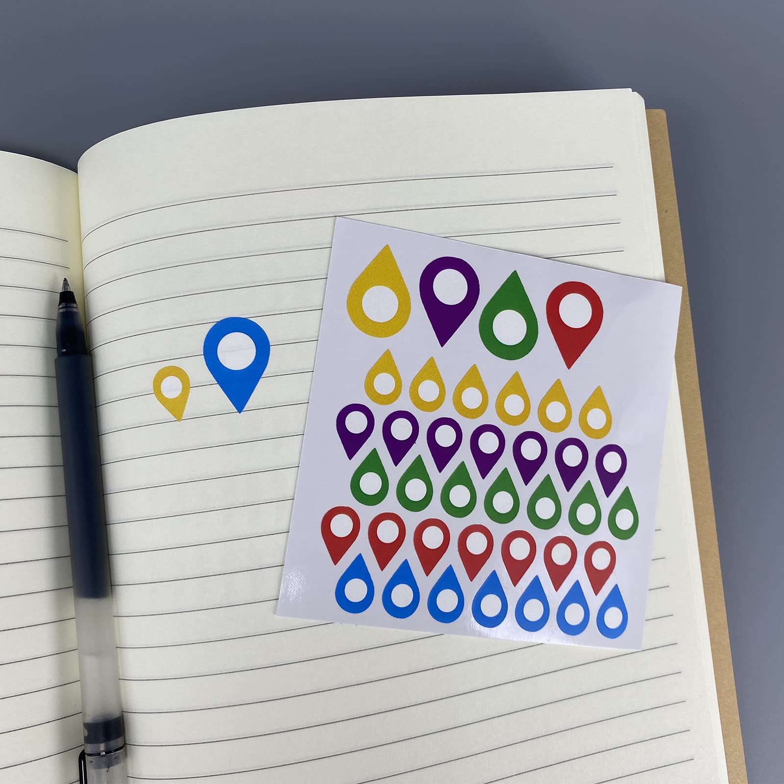 DealzEpic Self-Adhesive Map Location Marker Stickers - Peel & Stick Pointer Labels for Maps, Planners & Bulletin Boards - Perfect for Office Organization, Travel Planning & Classroom Projects