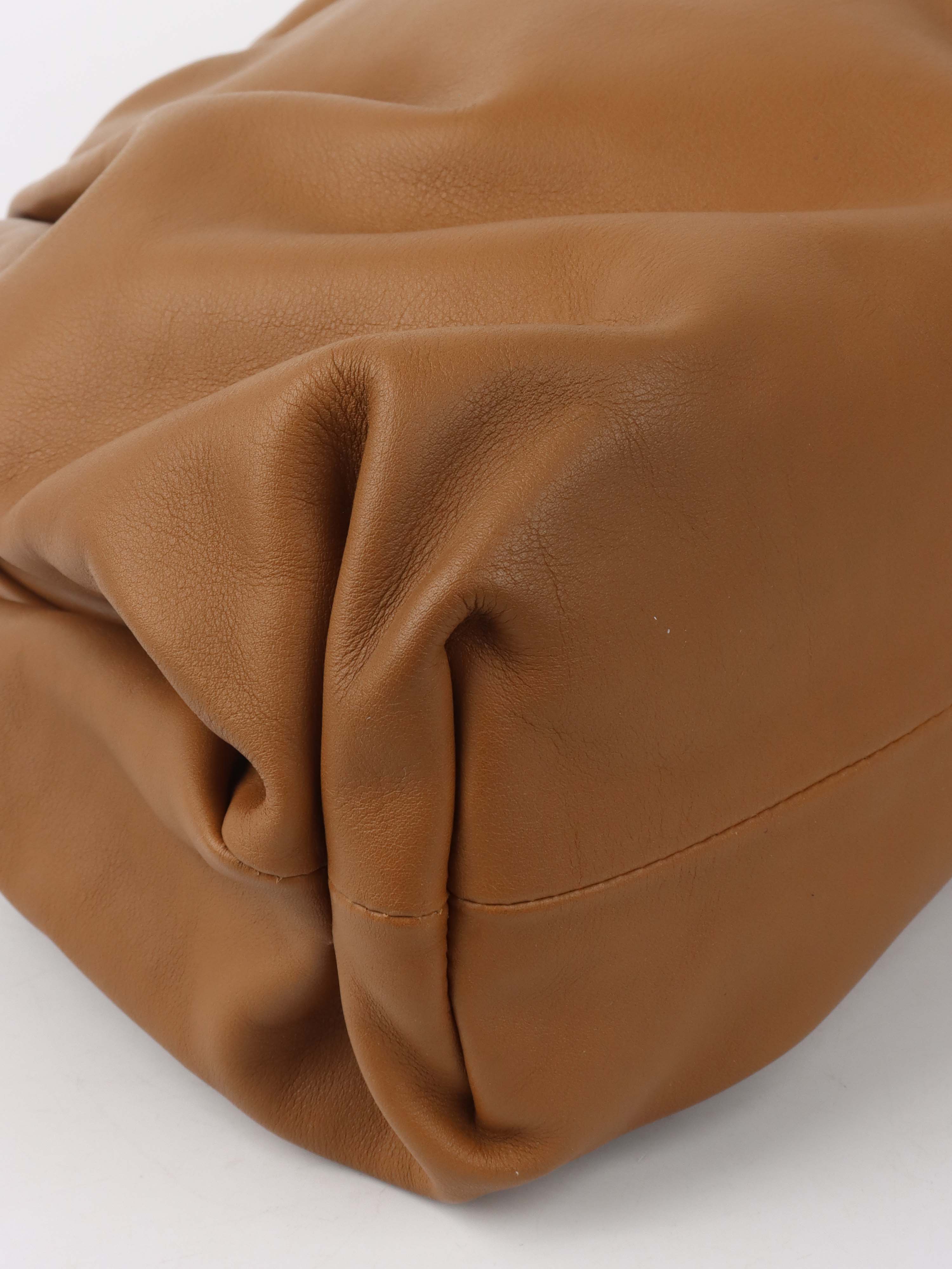 Bottega Veneta Leather Pouch Bag in Tan | Premium Crossbody Clutch for Women | Perfect for Parties, Travel & Everyday Use