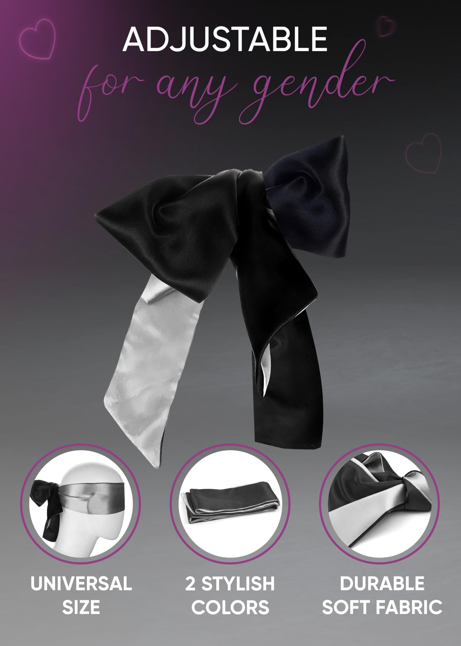 Fluffy Adjustable Leather BDSM Handcuffs & Blindfold Set - Soft Bondage Restraints for Couples - Sensual Play, Roleplay & Spicing Up Intimacy