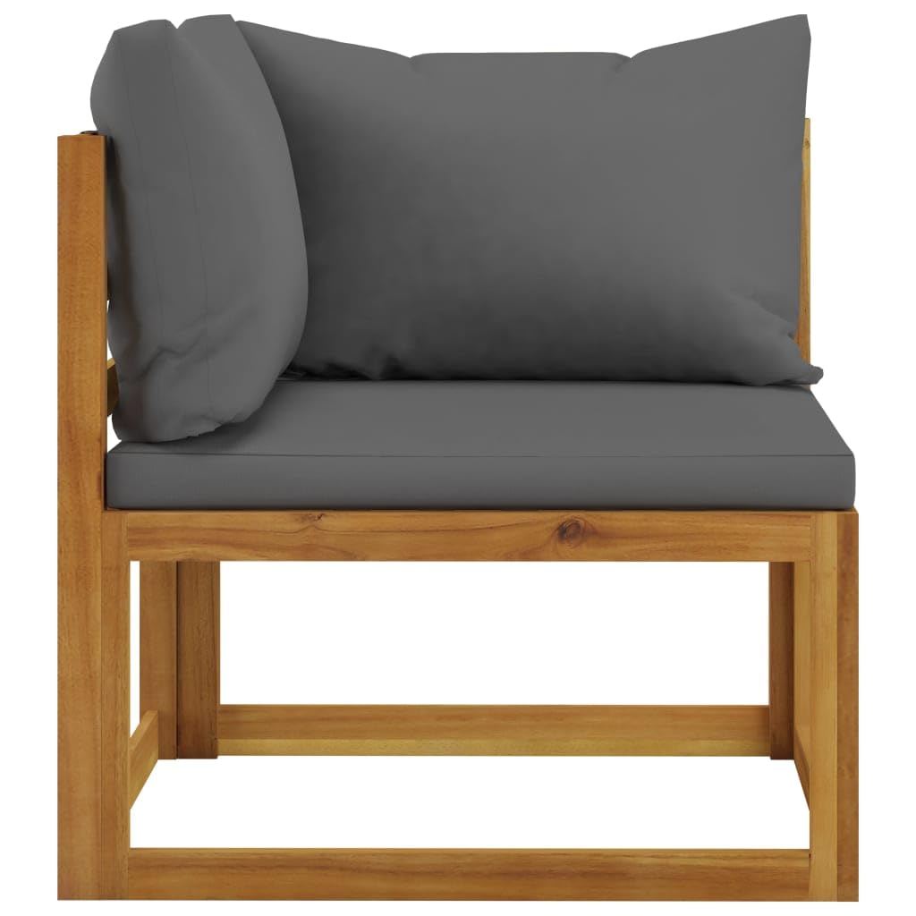5-Piece Acacia Wood Patio Lounge Set with Cushions & Coffee Table - Outdoor Garden Furniture for Backyard, Poolside or Deck Relaxation