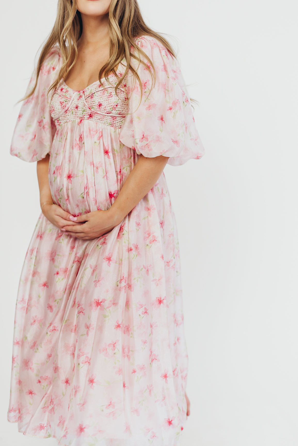 Harlow Maxi Dress in Pink - Bump Friendly Maternity Dress, Inclusive Sizing (S-3XL) | Flowy Summer Dress for Beach, Vacation & Everyday Wear